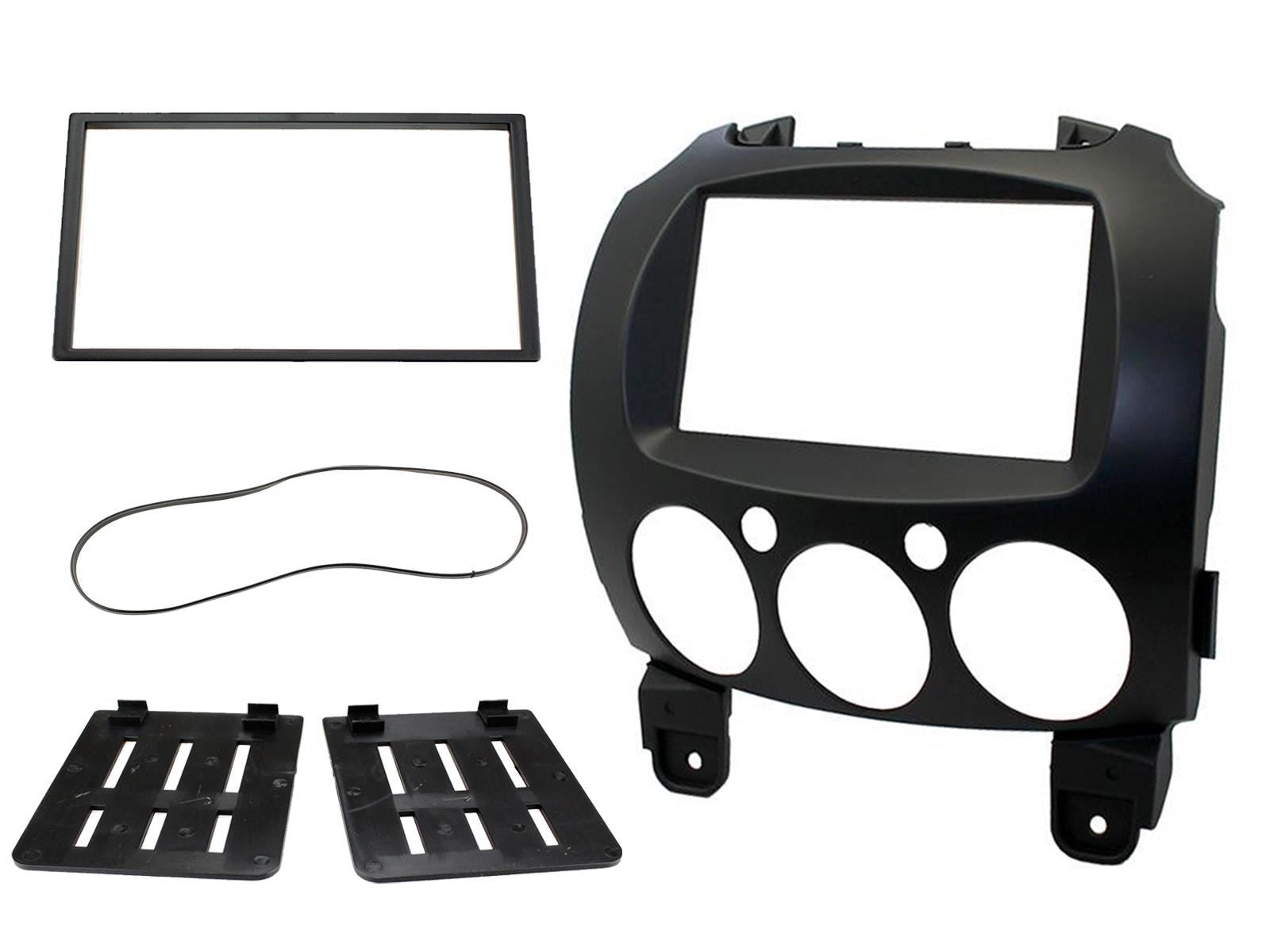 SONY 6.2" Screen Blutooth Double Din Stereo Fitting Kit + Steering Wheel Stalk Controls to fit Mazda 2 2008-14