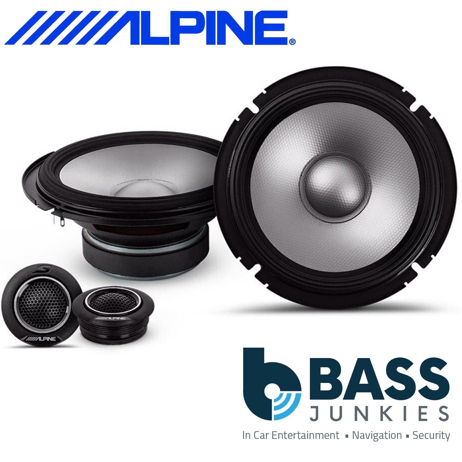 Alpine S2-S65C - 480 Watts a Pair 2 Way 6.5" 17cm Component Kit Car Door Speakers