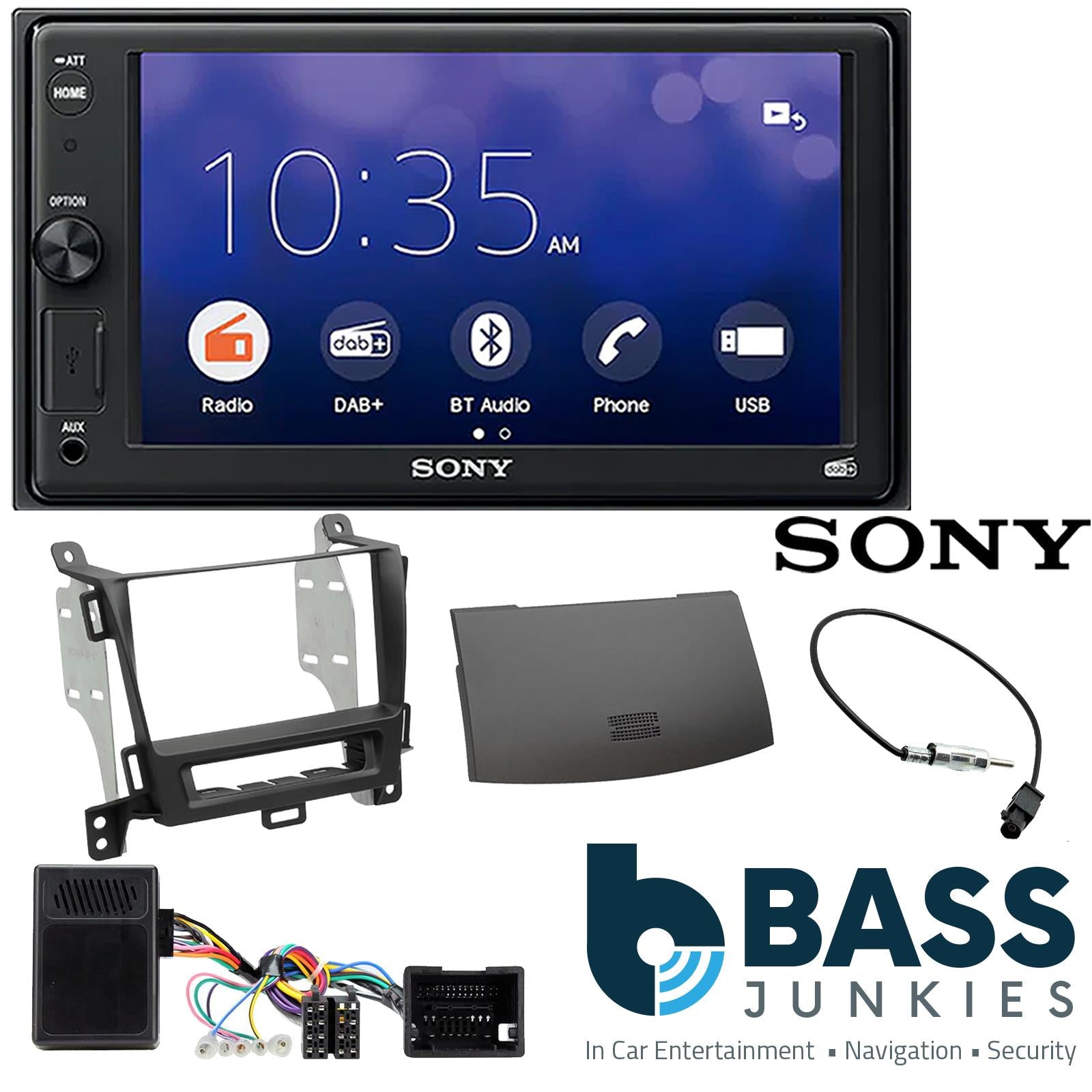 SONY XAV-1550D DAB+ Smart Bluetooth Car Radio + Stereo fitting kit + Steering Wheel Controls Loom for Opel Zafira-Tourer 2012-2016 | Vauxhall Zafira-Tourer 12-18