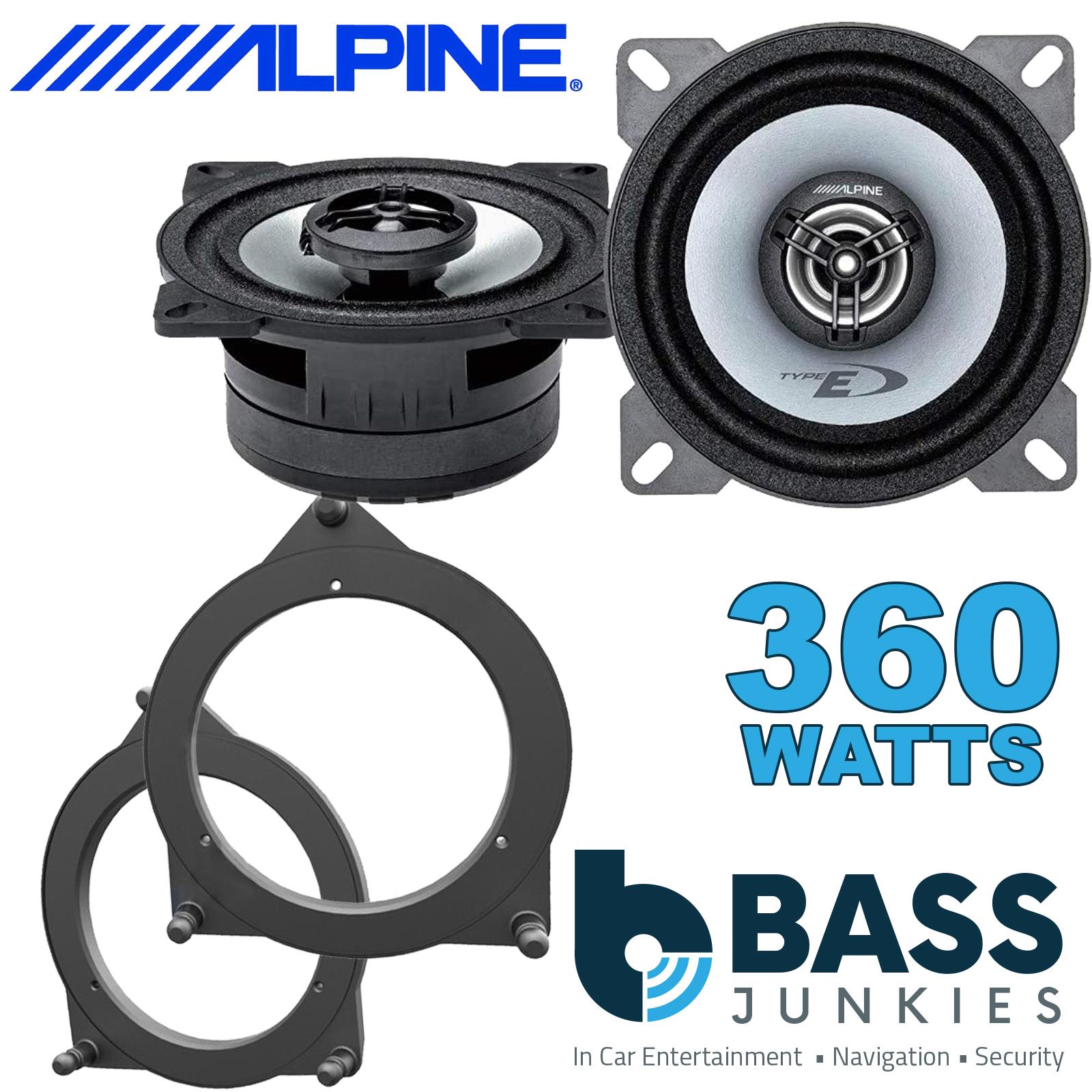 Alpine SXE-1025S 100mm/10cm/4" 2-Way Coaxial Car speakers (Per Pair Max 360|50 watts RMS) Fits Mercedes C-Class 2015-21