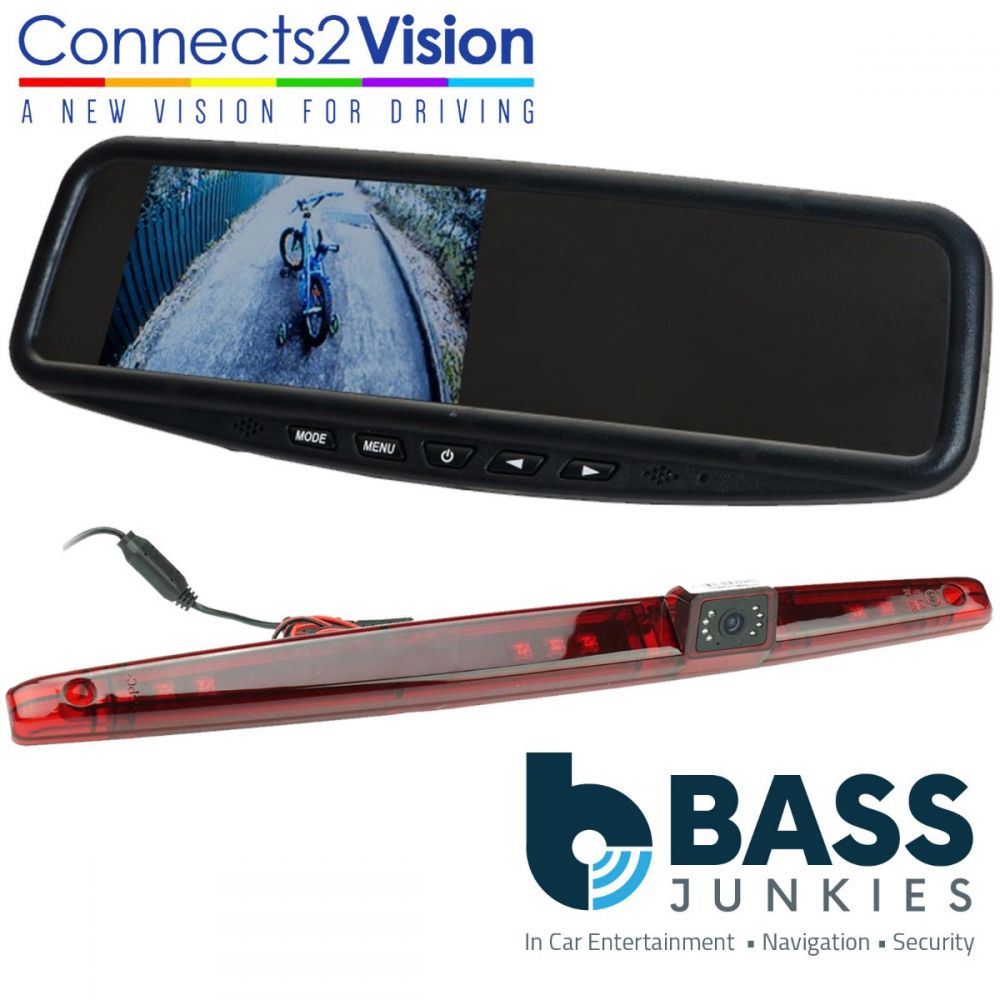 Connects2 CAM-29 Universal Car Van Rear View Reversing Brake Light Camera & 4.3" Mirror Mount Screen