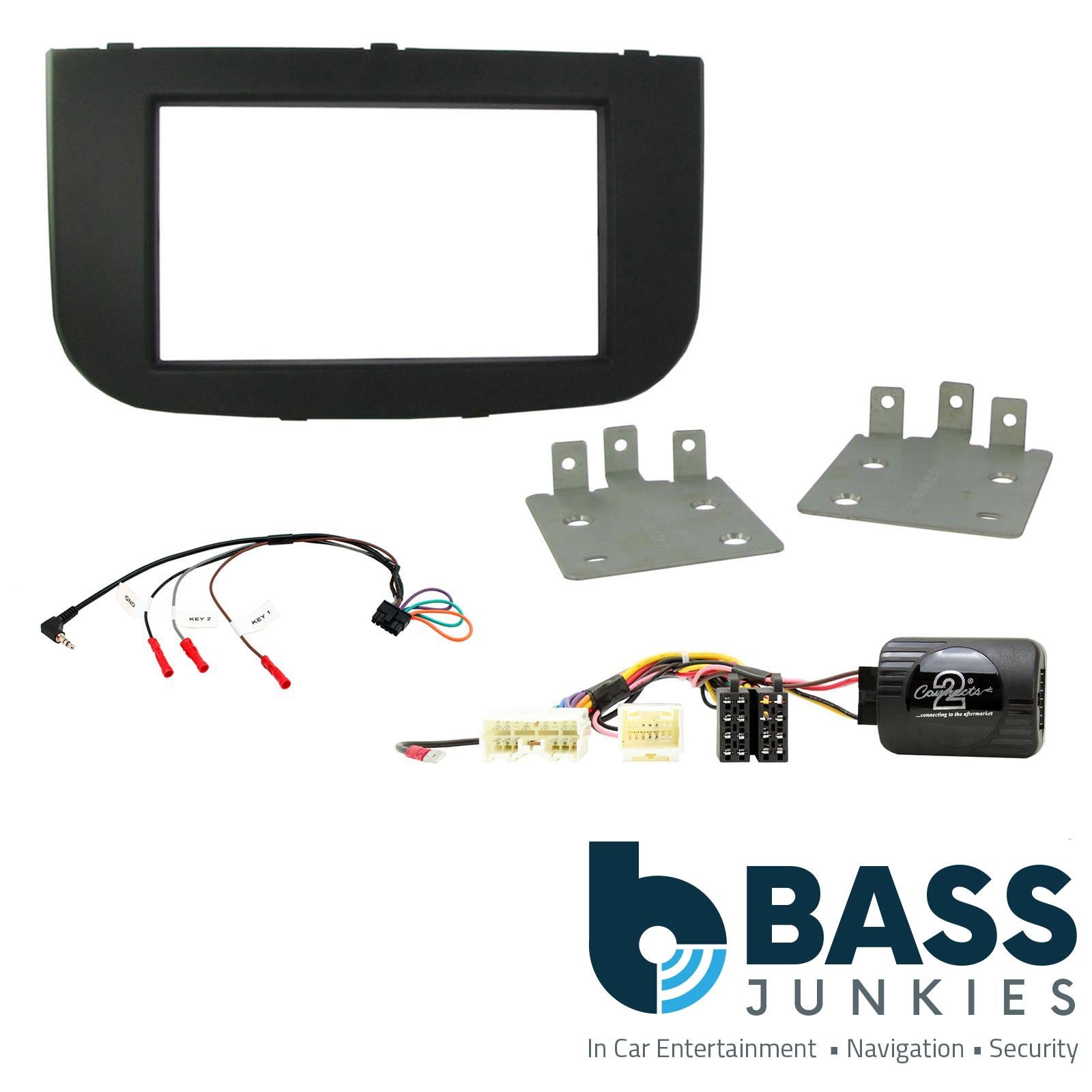 Connects2 CTKMT08 - Mitsubishi Colt 2009-2012 Double Din Fascia & Steering Wheel Interface Installation Kit