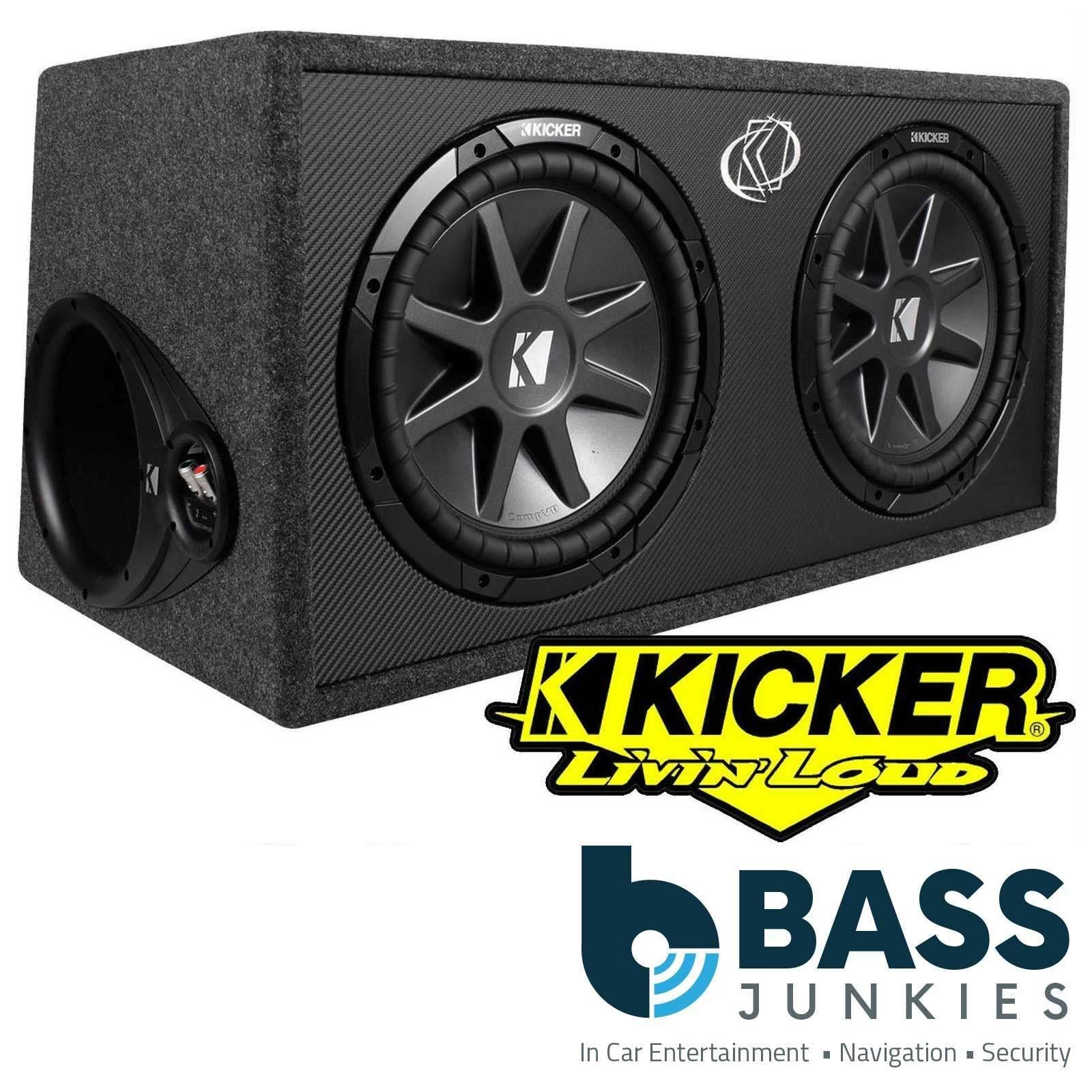 KICKER 10DCVR102 Double 2 ohm 10" 1600 Watts Ported Car Sub Subwoofer Passive Bass Box