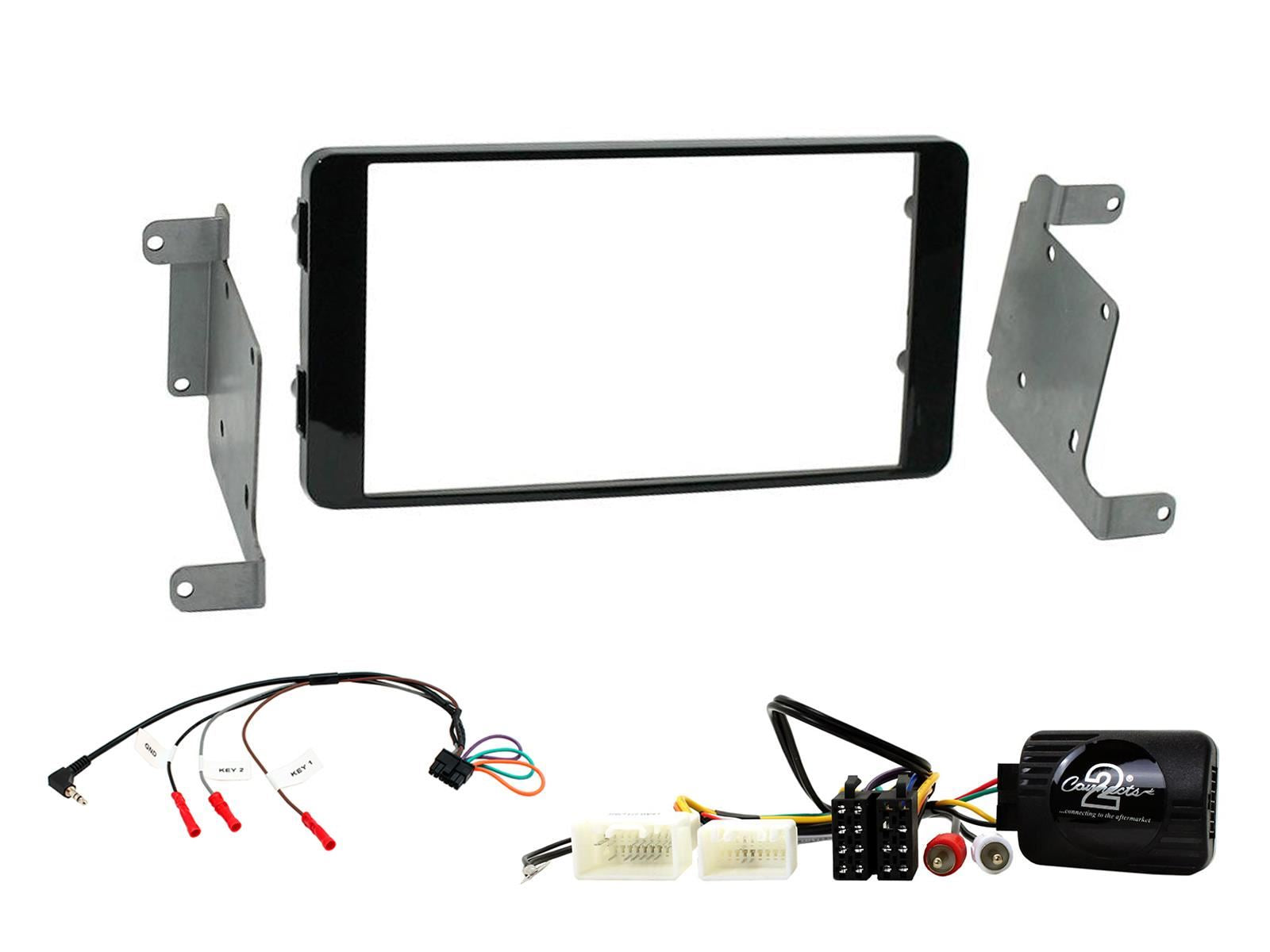 Connects2 CTKMT12 - Mitsubishi L200 Triton Double Din Fascia & Steering Wheel Interface Installation Kit
