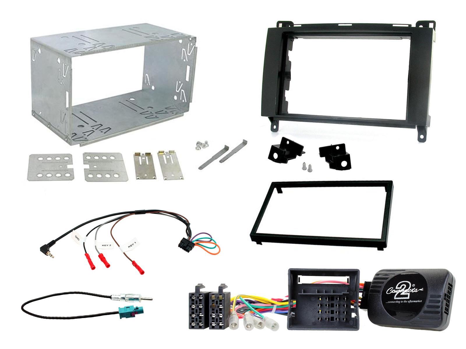 Grundig 6.8" Apple Android Double Din Stereo Fitting Kit + Steering Wheel Stalk Controls to fit Mercedes Viano 2006-14 | Mercedes Vito 2006-14 | Mercedes A-Class 2004-12 | Mercedes B-Class 2005-11