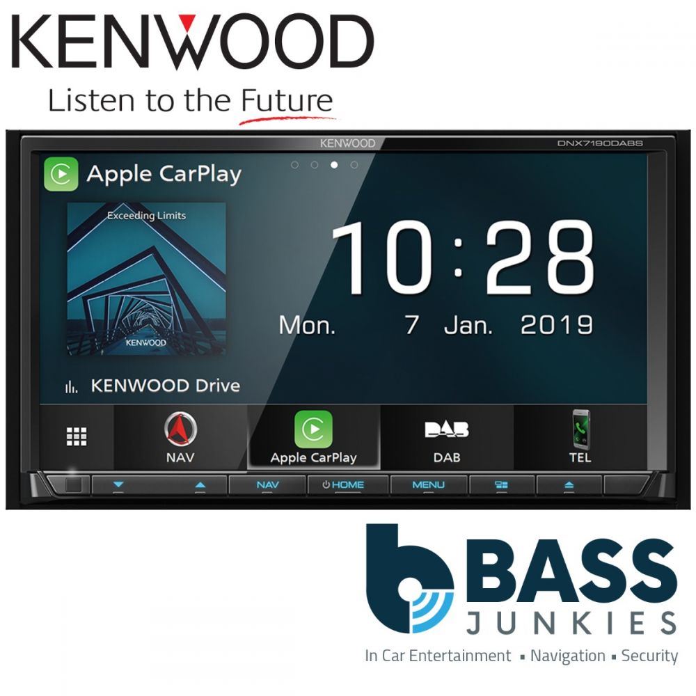 Kenwood DNX-7190DABS - 7” DAB DVD CD MP3 USB Navigation Bluetooth Car AV Stereo Radio Tuner Player