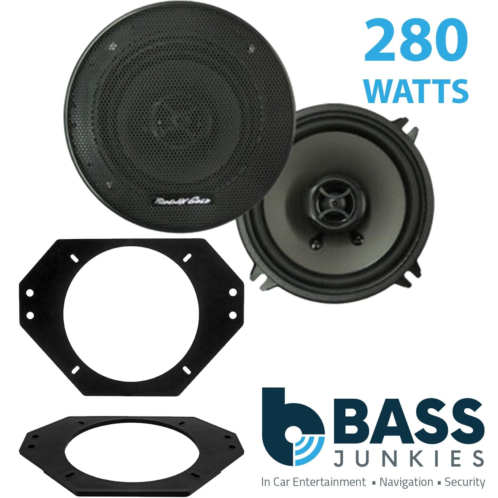Phoenix Gold Z5CX 2-Way 130mm/13cm/5.25" Coaxial Speakers (Per Pair 280 Watts) Fits Jeep Wrangler 1997-06