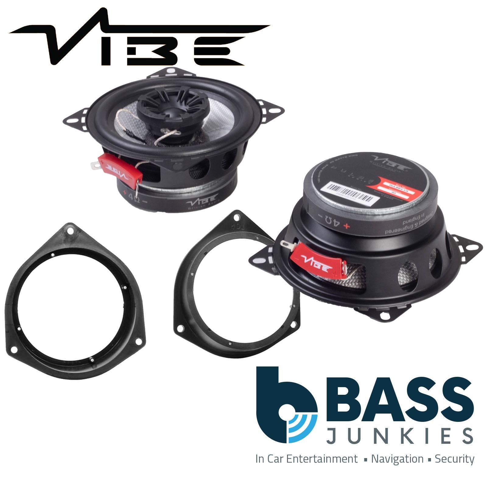 Vive PULSE4 100mm/10cm/4" 2-Way Coaxial Car speakers (Per Pair Max 240|80 watts RMS) Fits Fiat Qubo 2008-18 | Fiorino 08-21