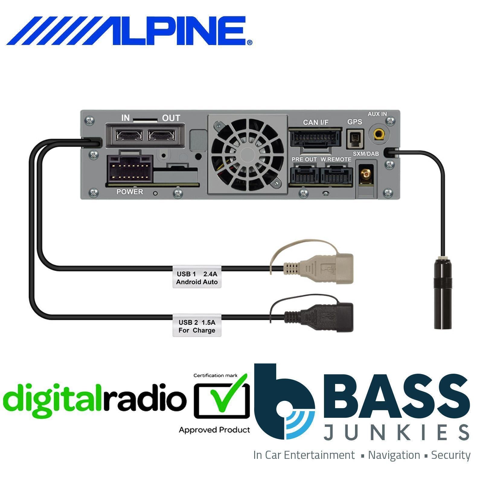 Alpine Halo9 - VW T5.1 2010 - 2015 9” Touchscreen DAB Bluetooth CarPlay Android Spotify Waze HDMI Car Stereo & Fascia Panel & Infoadaptor Fitting Kit