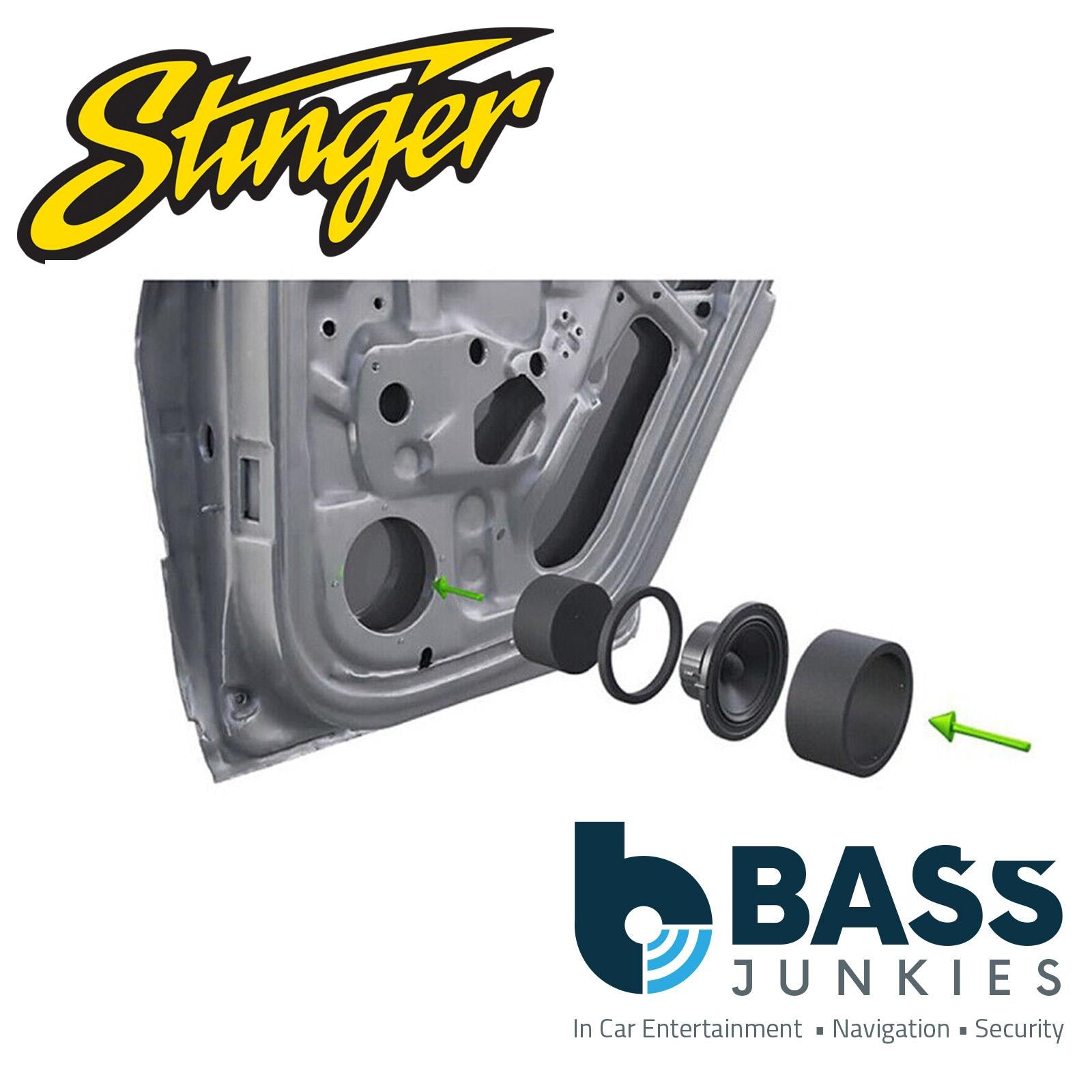 Stinger Roadkill RKFR5768 Fast Rings 5x7" 6x8" Speaker Foam Sound Absorber Kit