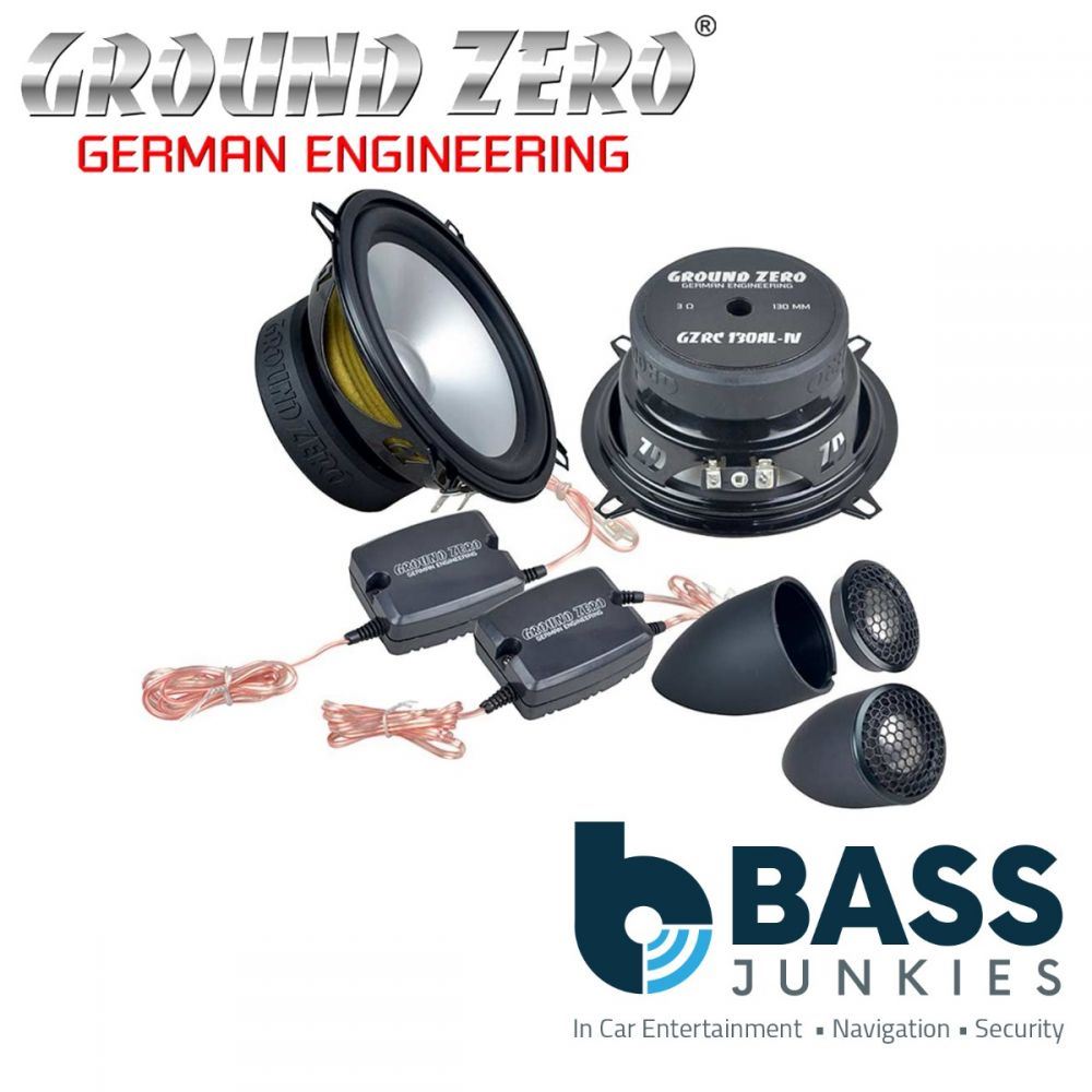 Ground Zero GZRC 130AL-IV - 13 cm / 5.25" 2 Way flat compo - 160 W Peak - 25 mm / 1" Tweeter