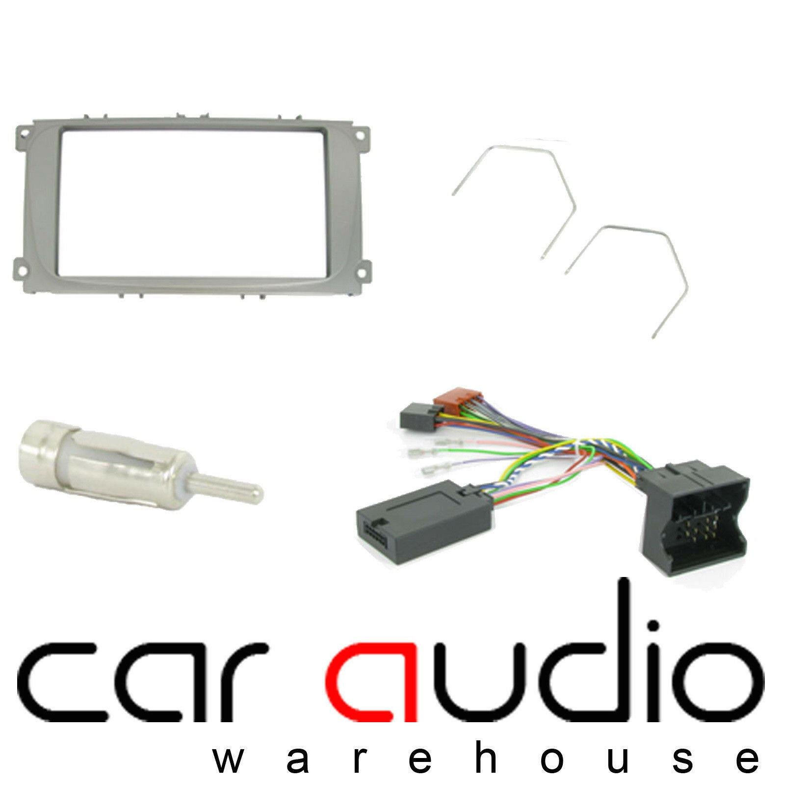 Connects 2 CTKFD25 - Ford Focus 2008 - 2011 Double Din Facia & Steering wheel Interface Fitting Installation Kit (Silver Facia Panel)