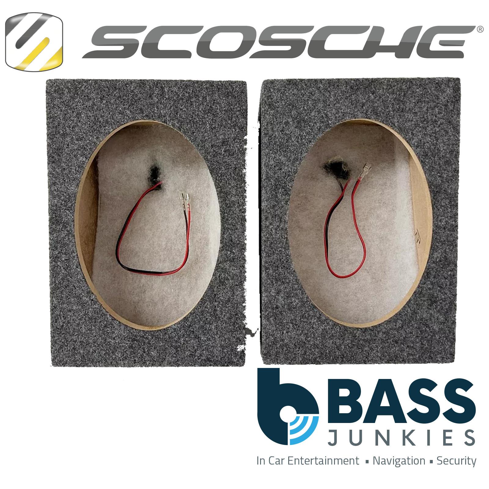 Scosche SS69PUG - Car Van Boat Pickup Truck Caravan Speaker Shelf Pair of 6x9 MDF Enclosure Boxes