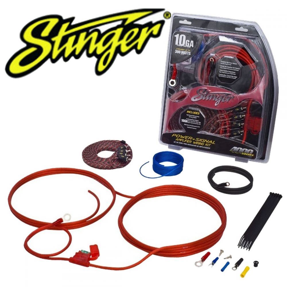 Stinger SK46101 4000 Series 10 Guage Car Power and Signal Wiring Kit