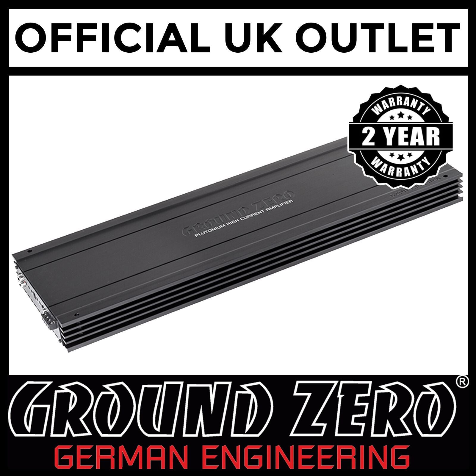 Ground Zero GZPA 1.10K-HCX - Class D Monoblock 10,500 Watts 1-Ohm Stable Car Amp Amplifier