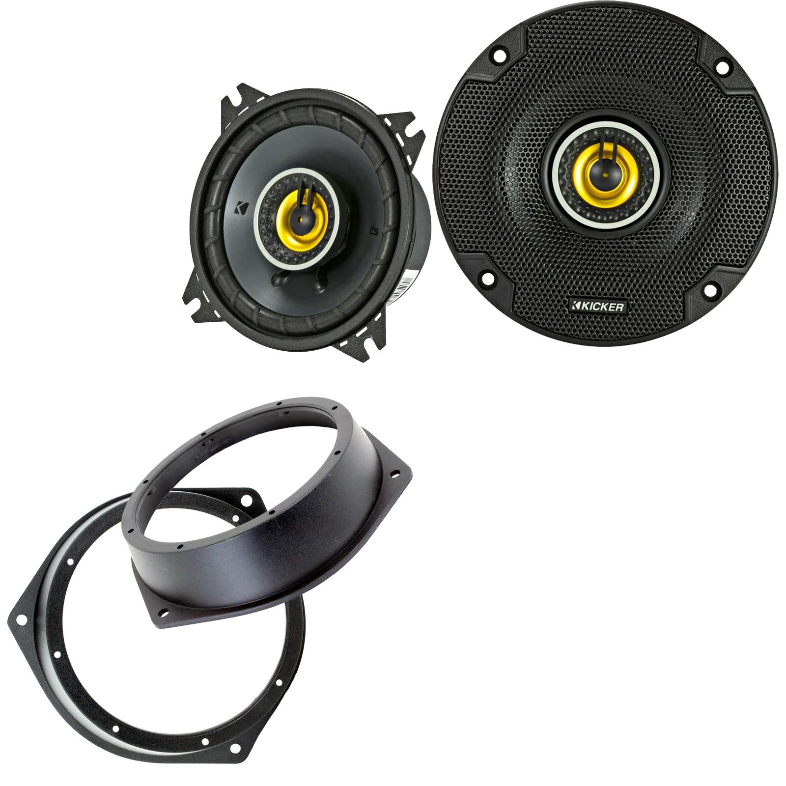 Kicker CSC44 100mm/10cm/4" 2-Way Coaxial Car speakers (Per Pair Max 300|100 watts RMS) Fits Vauxhall Vectra 1995-02 | Astra 98-04 | Omega 94-03 | Zafira 99-05 | Vivaro 01-14