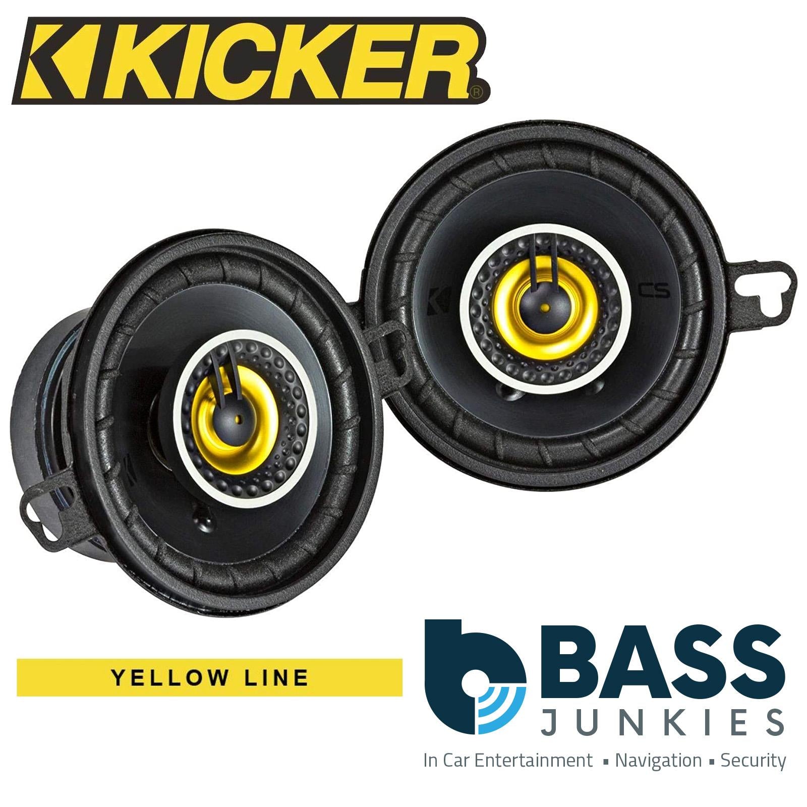 Kicker CS Series 46CSC35 - 3.5" 180 Watts Coaxial 2-Way Car Top Dash Dashboard Speakers (Pair)