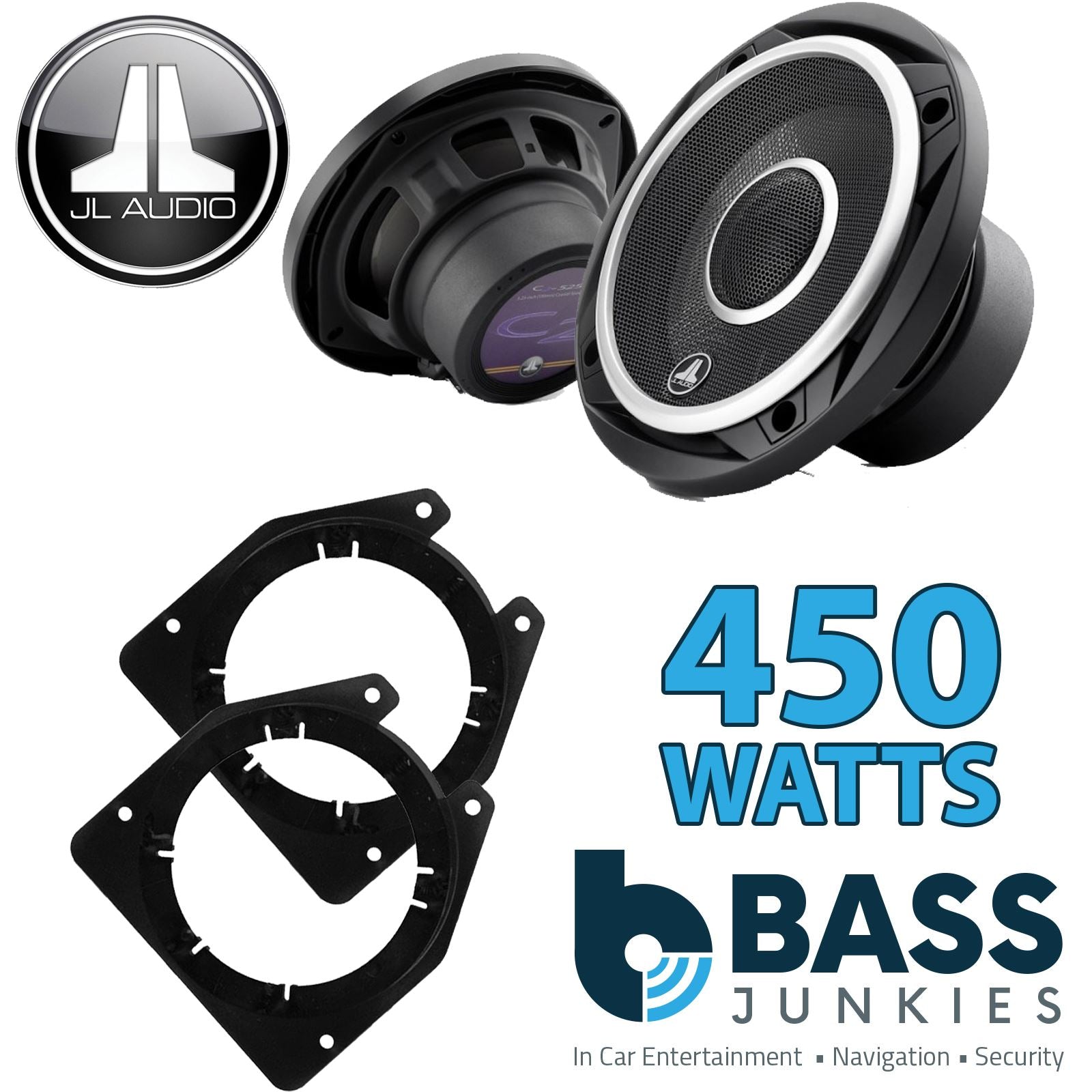 JL Audio C2-525X 2-Way 130mm/13cm/5.25" Coaxial Speakers (Per Pair 450 Watts) Fits GMC VAN 1996-96