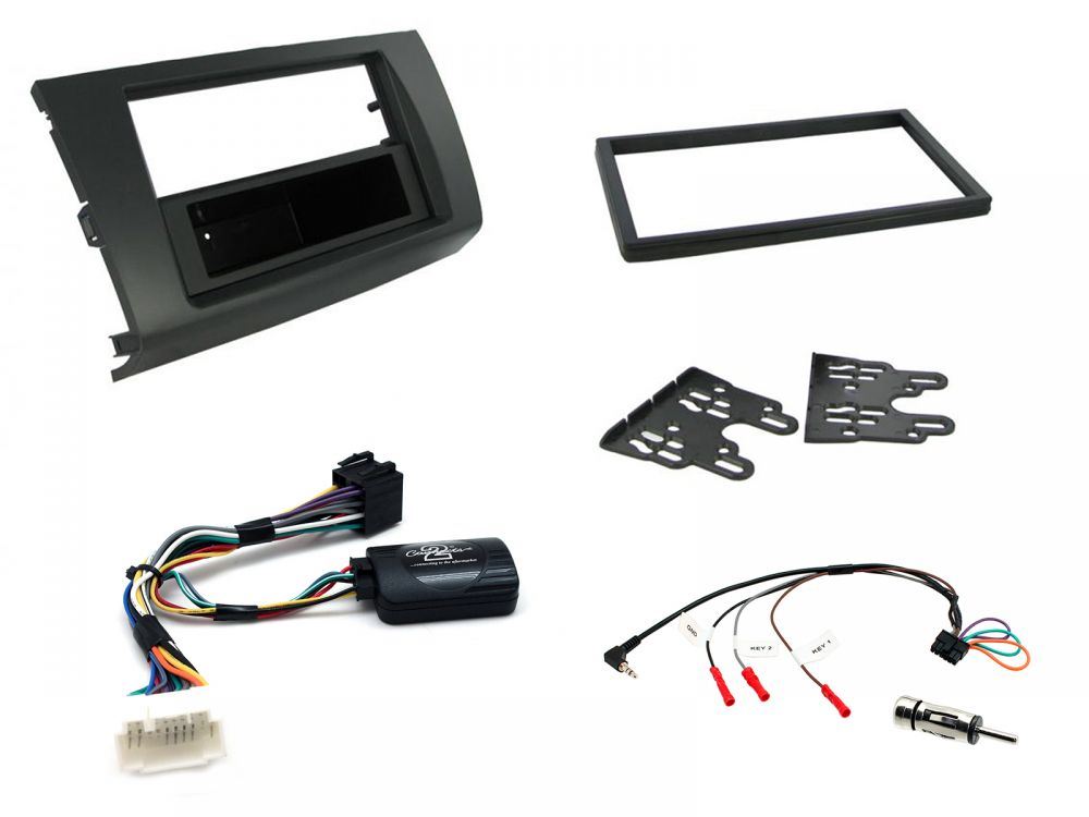 Connects2 CTKSZ07 -Suzuki Swift 2005 - 2011 Single Din or Double Din Fascia & Steering Wheel Interface Installation Kit