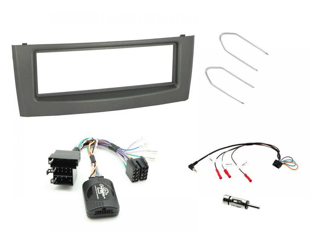 Connects 2 CTKFT01 - Fiat Punto 2006 - 2010 Single Din Facia & Steering wheel Interface Fitting Installation Kit (Metallic Facia Panel)