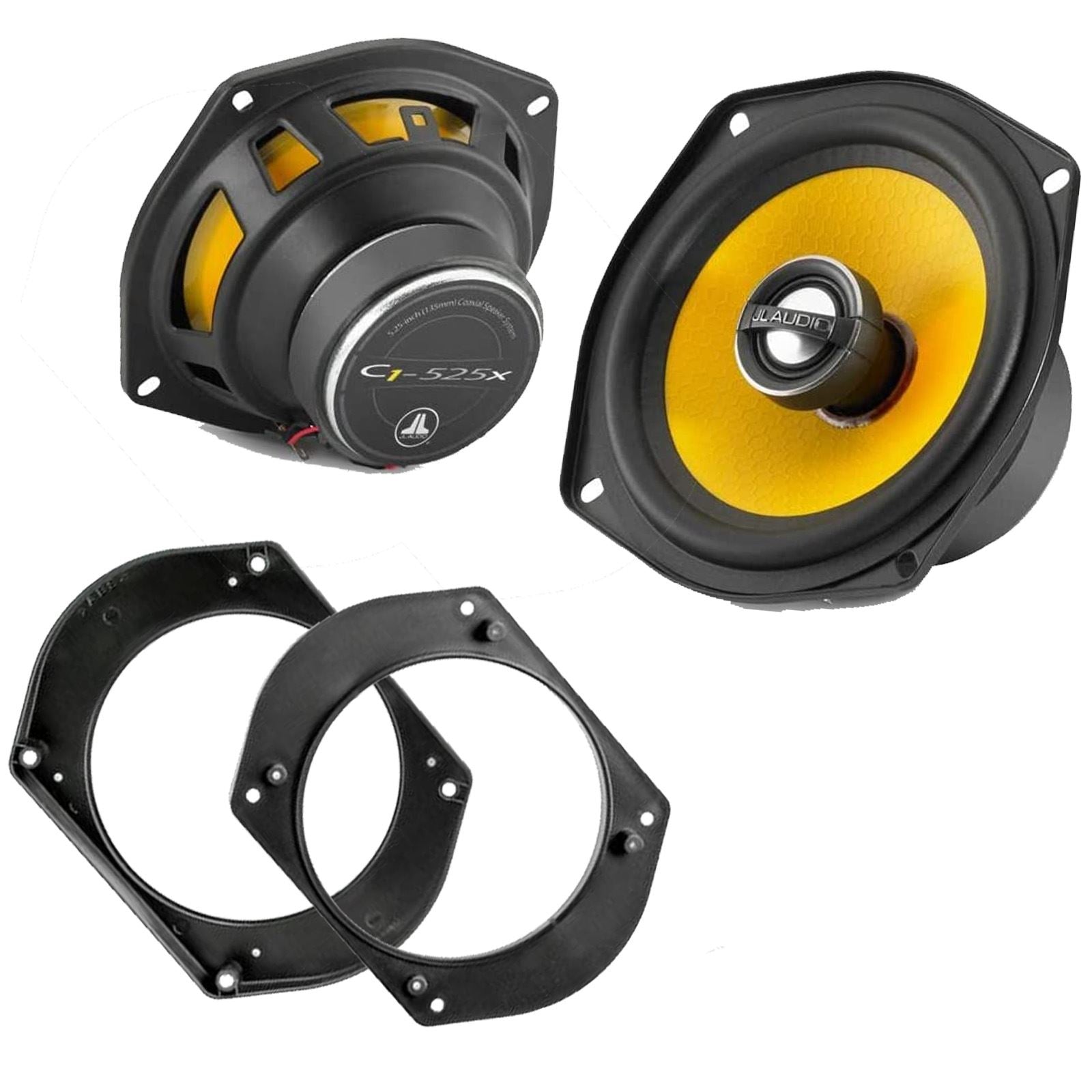 JL Audio C1-525X 2-Way 130mm/13cm/5.25" Coaxial Speakers (Per Pair 450 Watts) Fits Alfa Romeo Spider 1994-00 | Fiat Brava 95-01 | Bravo 95-01 | Marea 96-02 | Lancia Ypsilon 03-11 | Y 95-03
