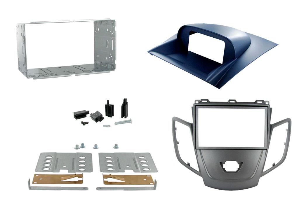 Grundig 6.8" Apple Android Double Din Stereo Fitting Kit + Steering Wheel Stalk Controls to fit Ford Fiesta 2008-10