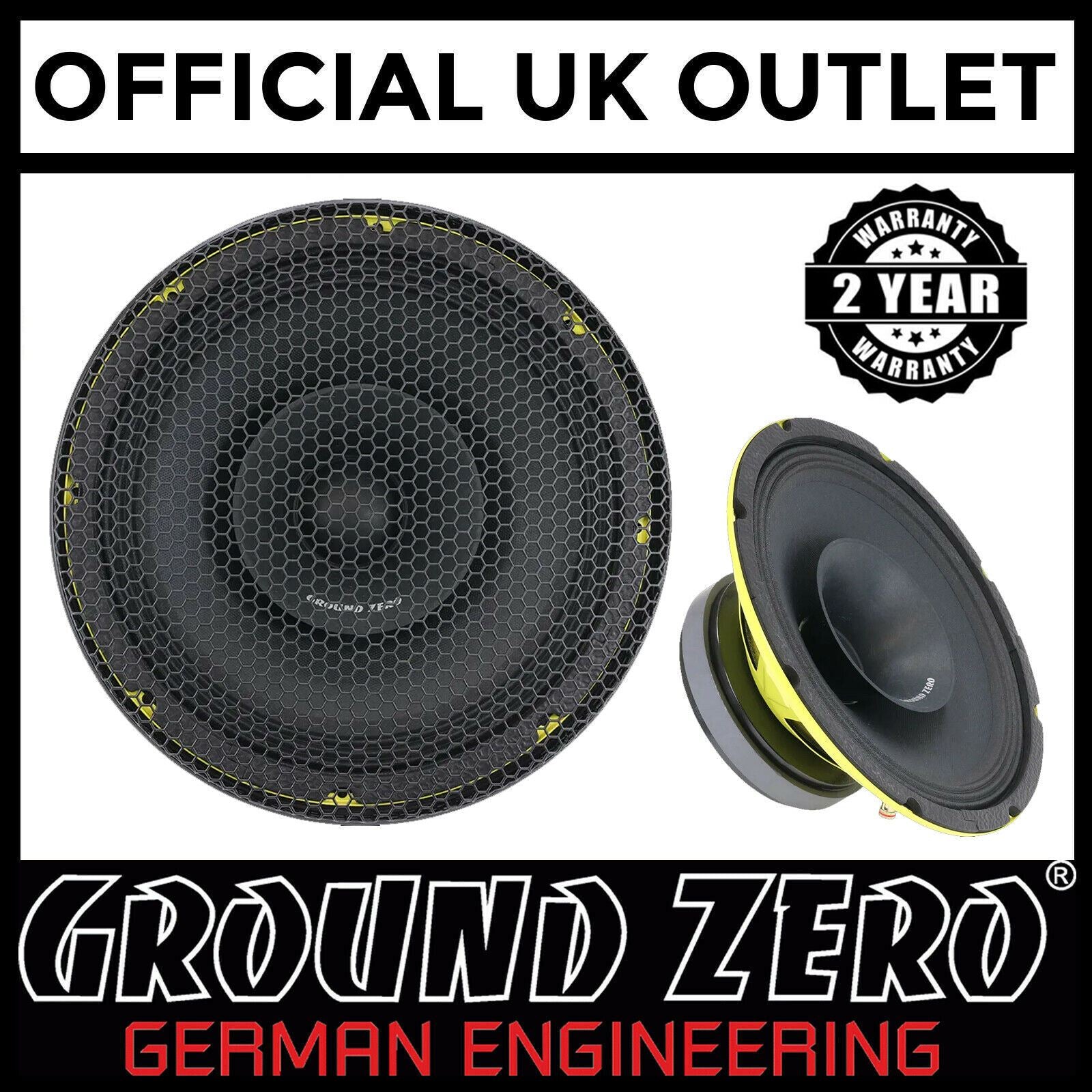 Ground Zero GZCM 10.0SPL - 10" 200 Watts RMS Midrange Car Van Single Speaker