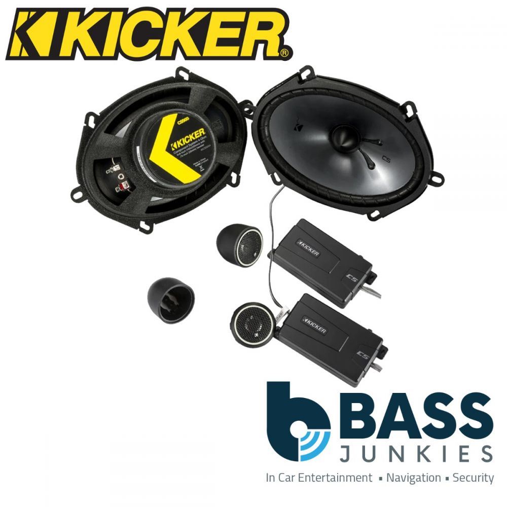 Kicker CS Series 46CSS68 - 6x8" 450 Watts Car Speakers & Tweeters Component Kit (Pair)