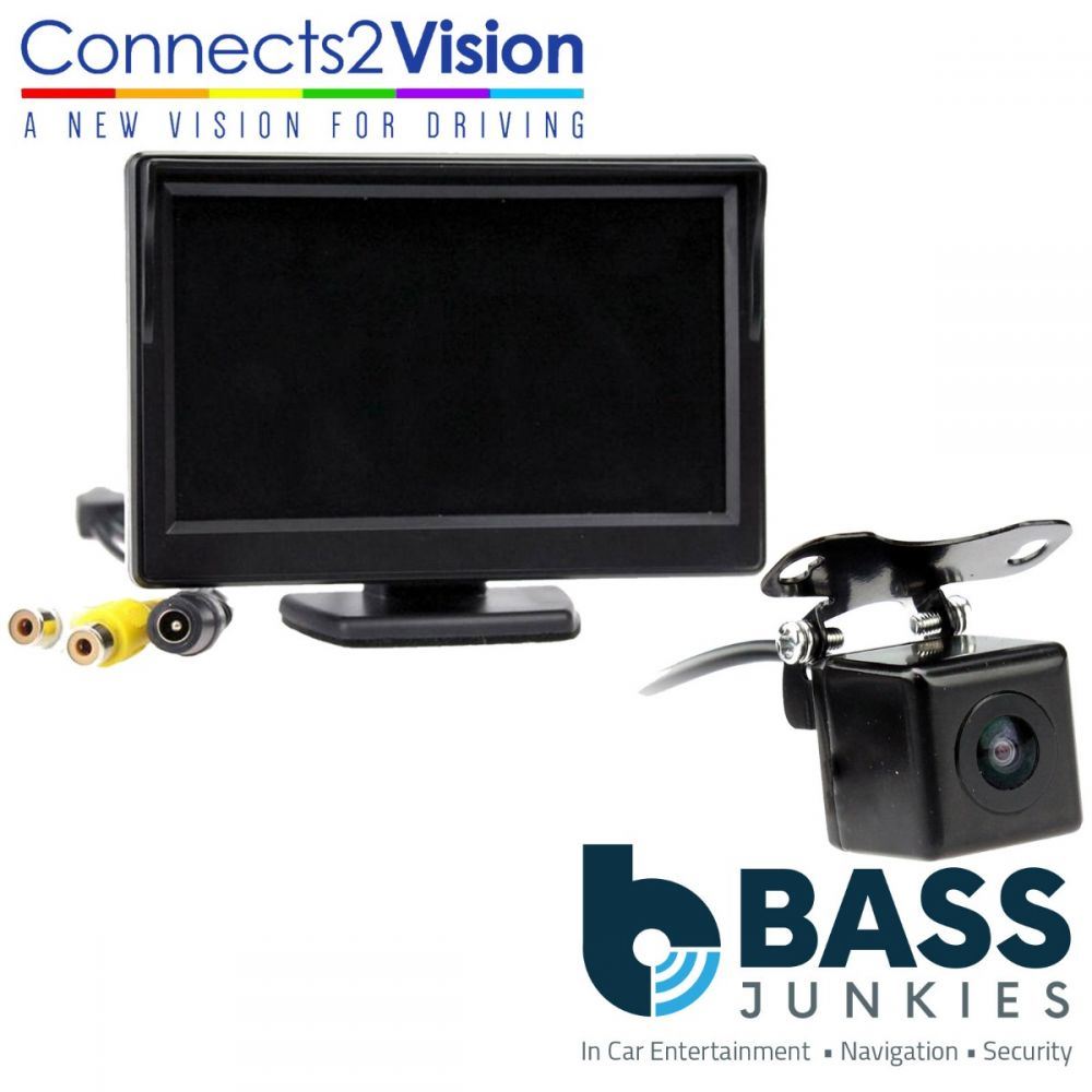 Connects2 CAM-25 Universal Car Van Night Vision Reverse Camera & 5" Dash Mount Screen Kit