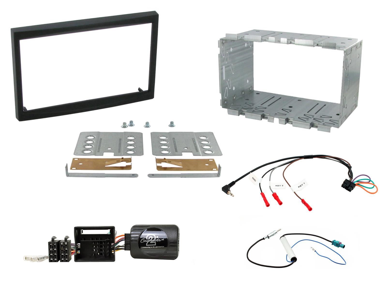 Grundig 6.8" Apple Android Double Din Stereo Fitting Kit + Steering Wheel Stalk Controls to fit Citroen C2 2005-09 | Citroen C3 2005-09