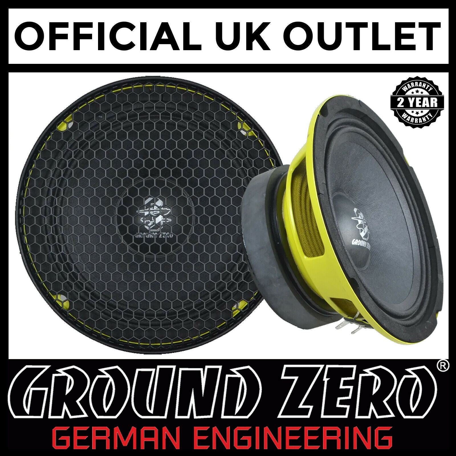 Ground Zero GZCK 165XSPL - 6.5" 100 Watts WRMS Kick / Midwoofer Car Van Speaker