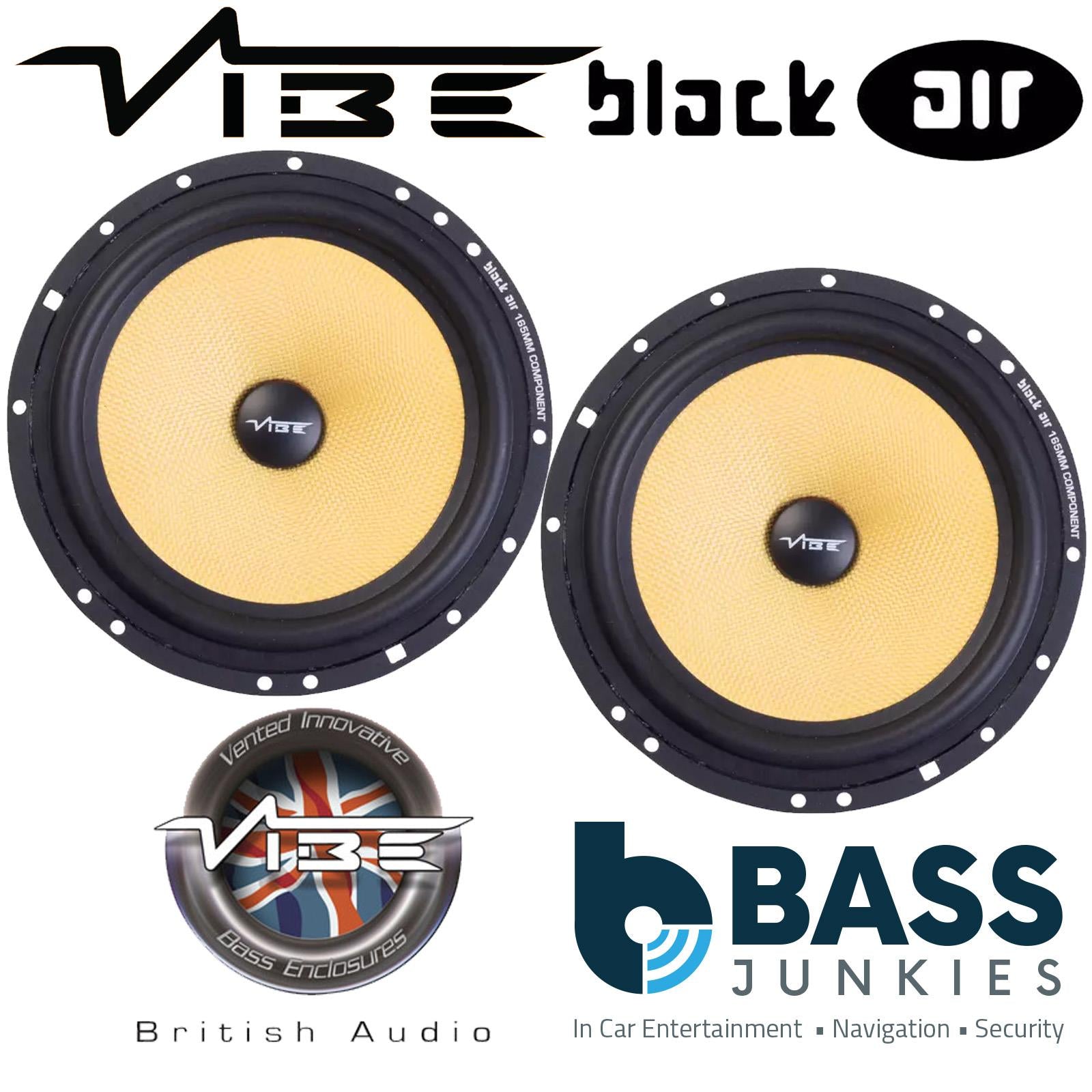 VIBE BA6MW-V4 – 840 Watts a Pair Blackair 6.5" Mid-Woofer Car Door Speakers