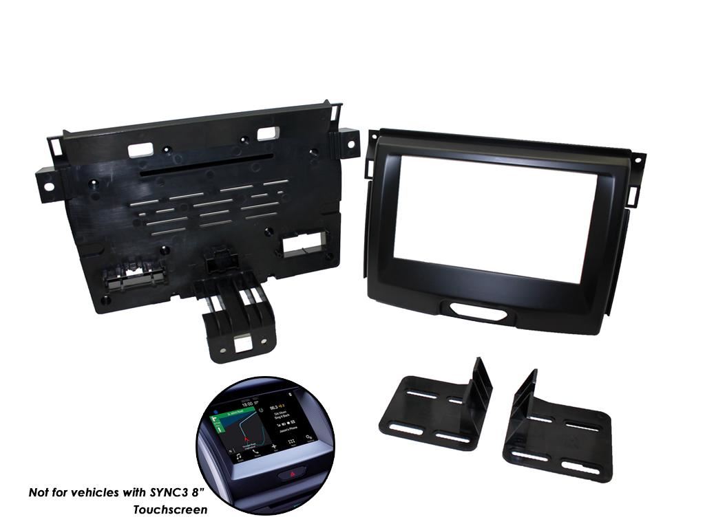 Grundig 6.8" Apple Android Double Din Stereo Fitting Kit + Steering Wheel Stalk Controls to fit Ford Everest 2015-21 | Ford Ranger 2015-20