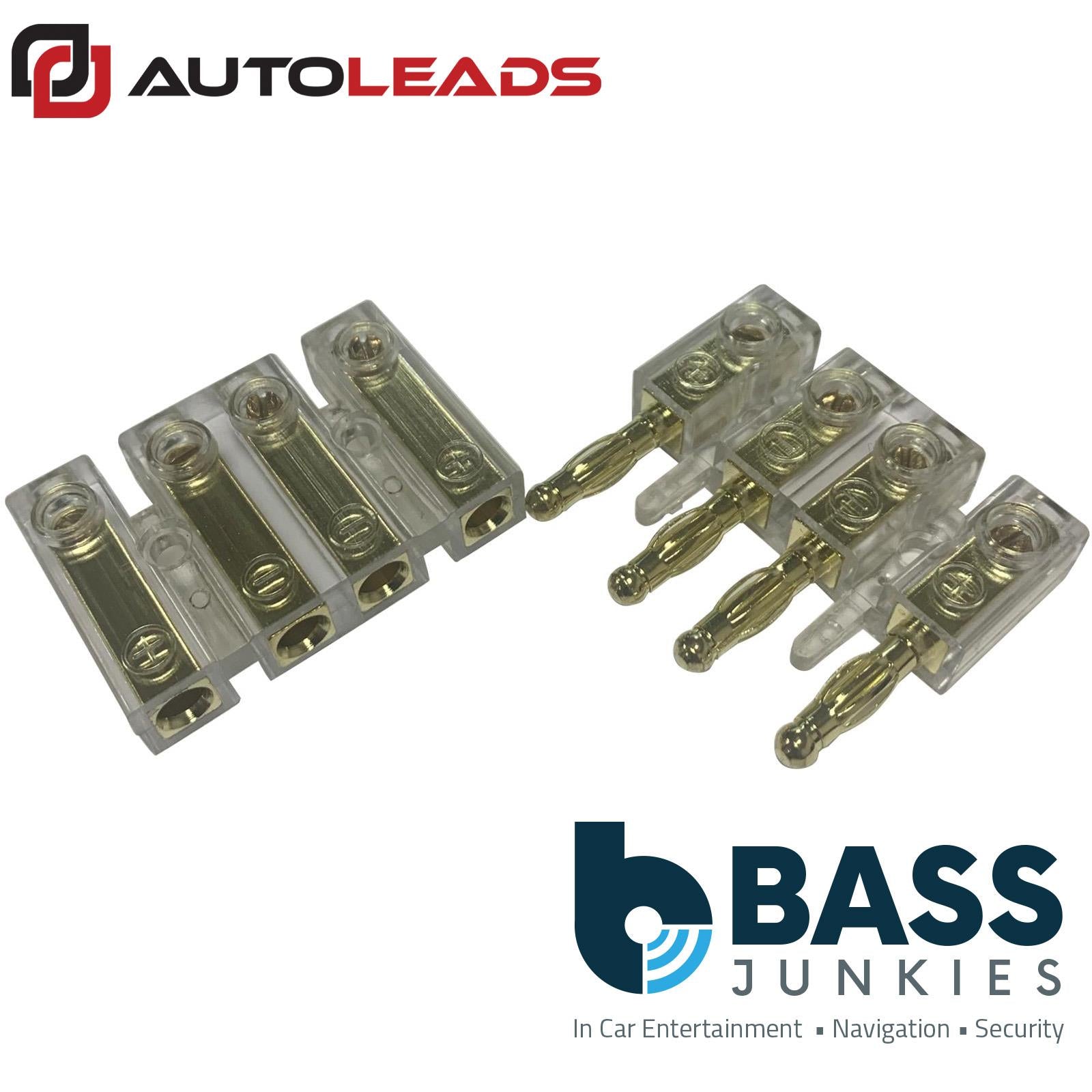 Autoleads G4-33 - 4 Way 0.75mm to 4mm Quick Release Jack & Plug Speaker Wire Plug