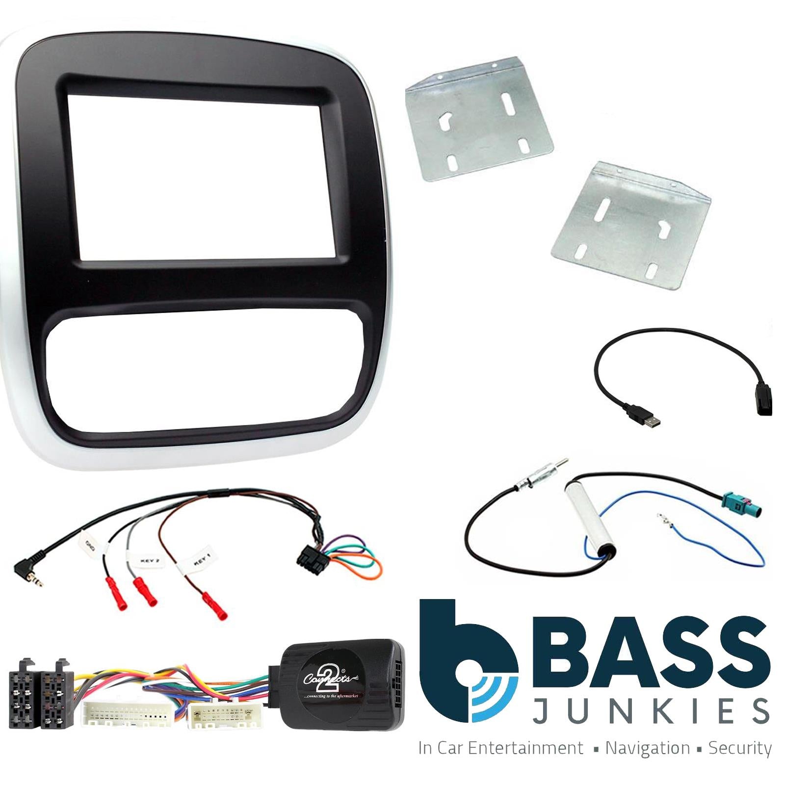 Connects2 CTKVX38 Vauxhall Vivaro 2016 Onwards Car Stereo Fascia Fitting Kit