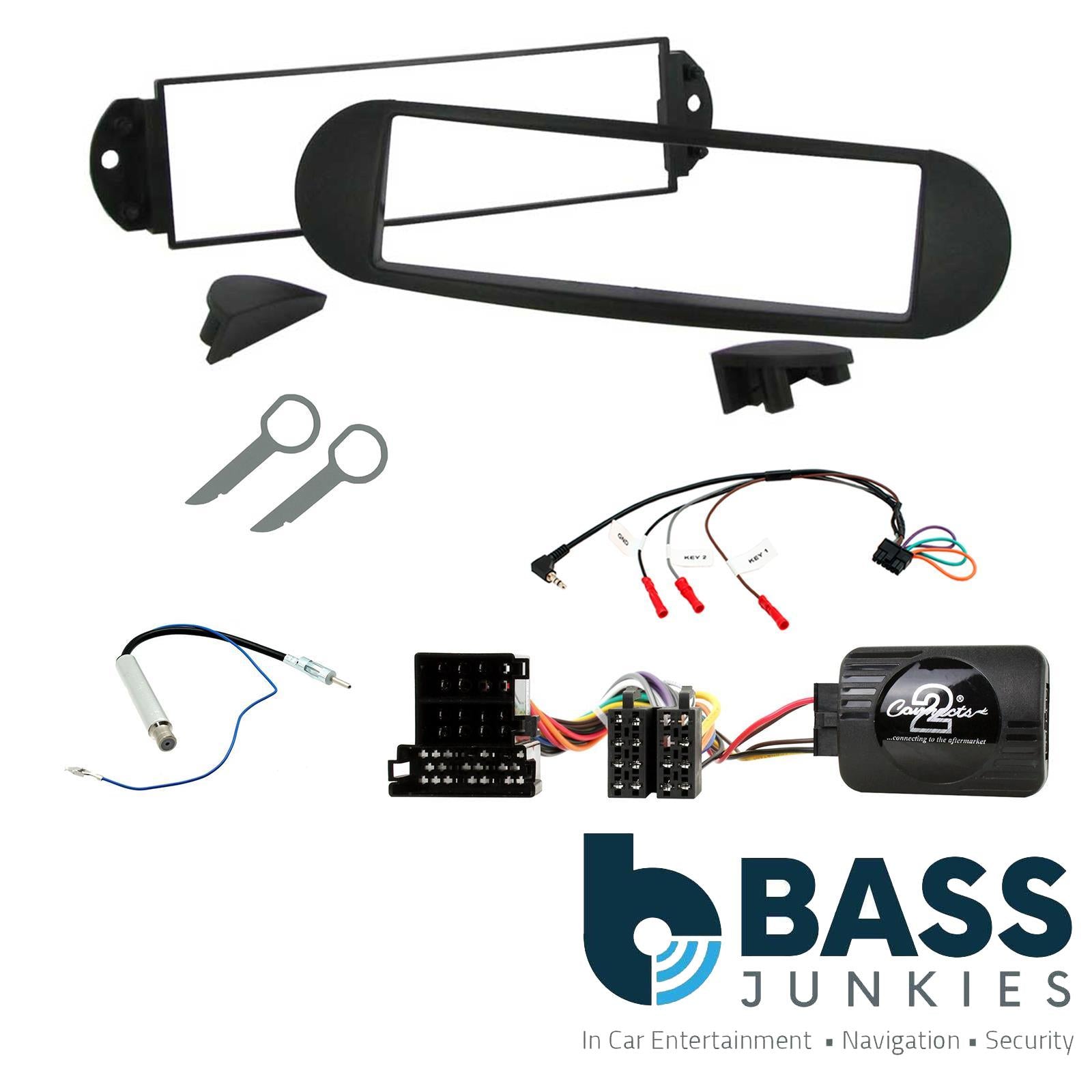 Connects2 CTKVW06 - Volkswagen Beetle 1998 - 2010 Single Din Fascia & Steering Wheel Interface Installation Kit