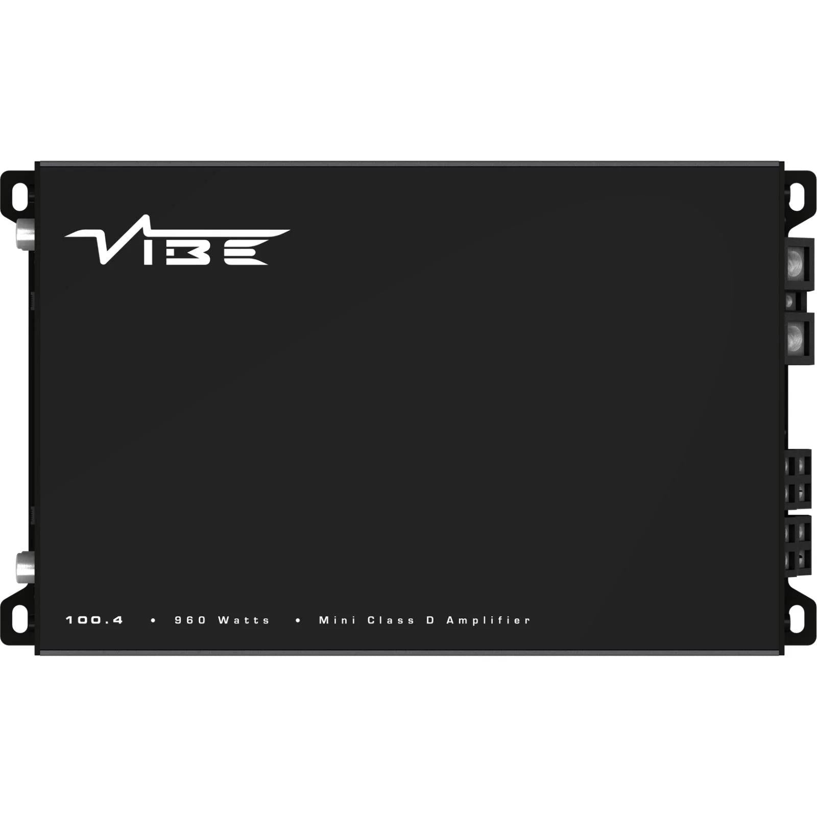 Vibe POWERBOX 100.4M 4 Channel 960 Watts Amplifier Compact Micro Class D (4x 100w @ 4ohms | 4x 120w @ 2Ohms | 2x 240w & 4Ohms Bridged) Frequency Response - 20Hz - 20kHz