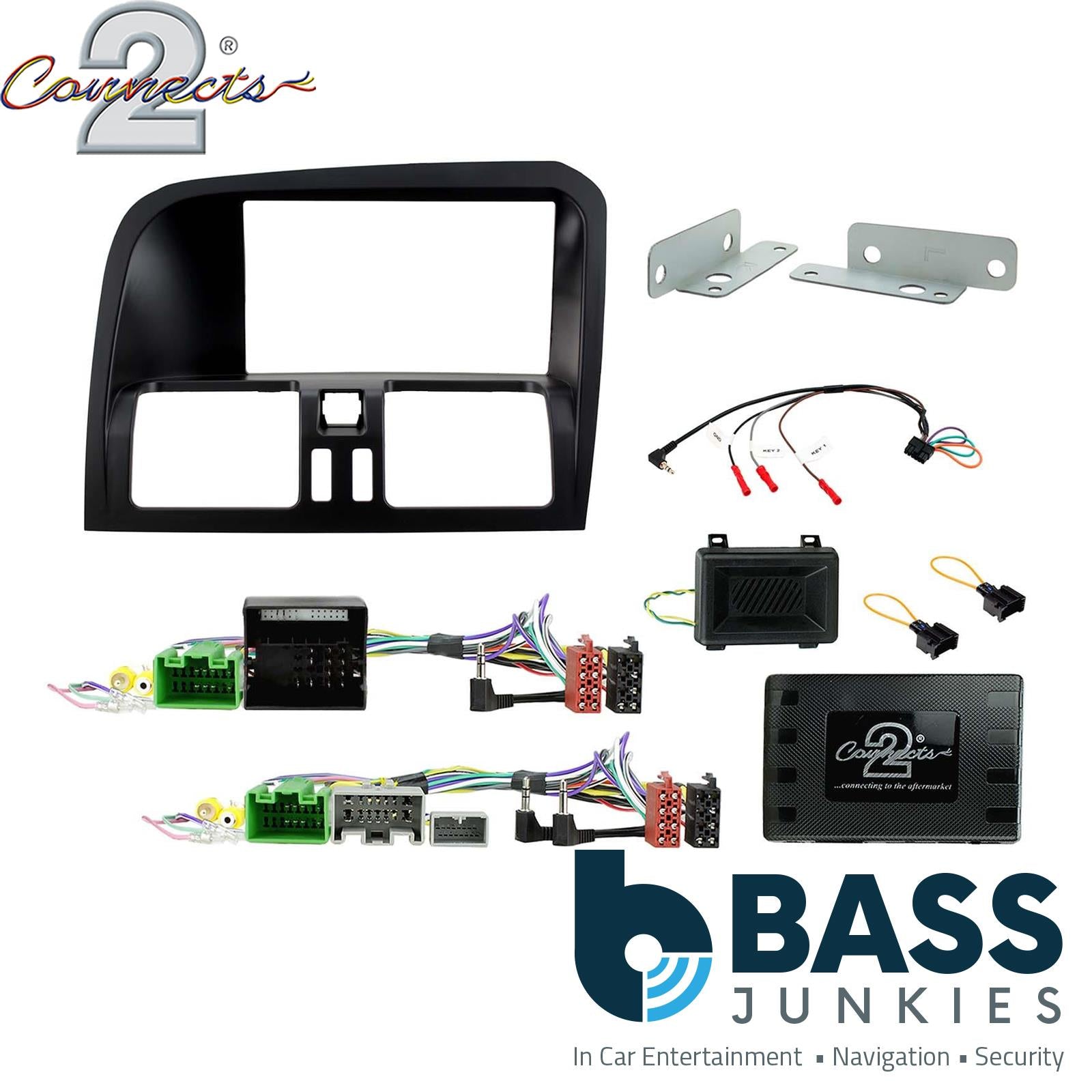 Connects2 CTKVL08 Double Din Steering Wheel ControlsFascia Panel|Steering Wheel Controls Fitting Kit to fit Volvo XC60 2008-17