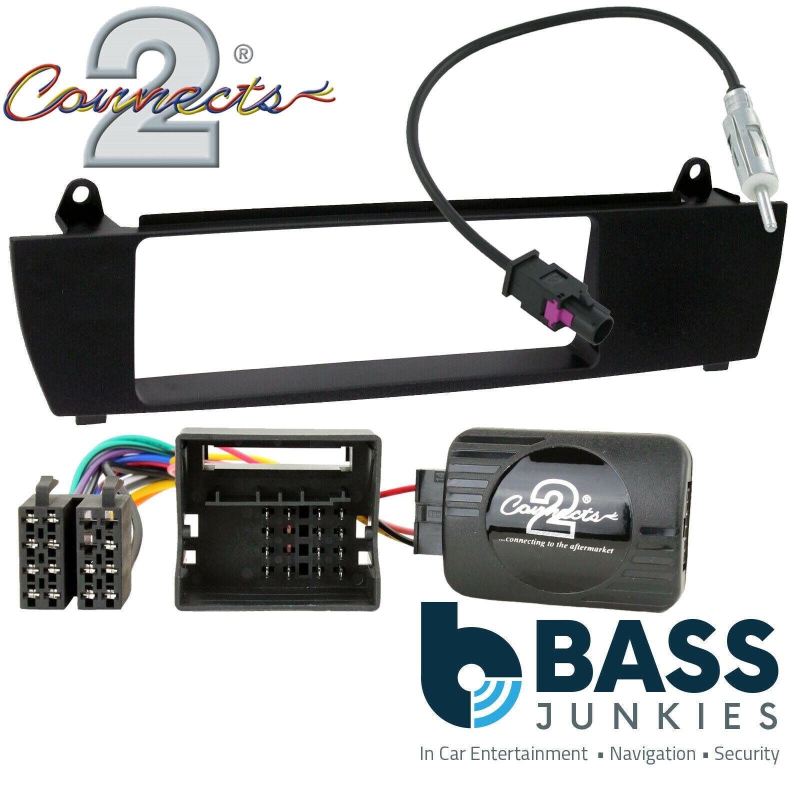 Connects2 CT24BM07 - BMW X3 E83 2004 - 2010 Car Stereo Single Din Fascia & Steering Wheel Kit