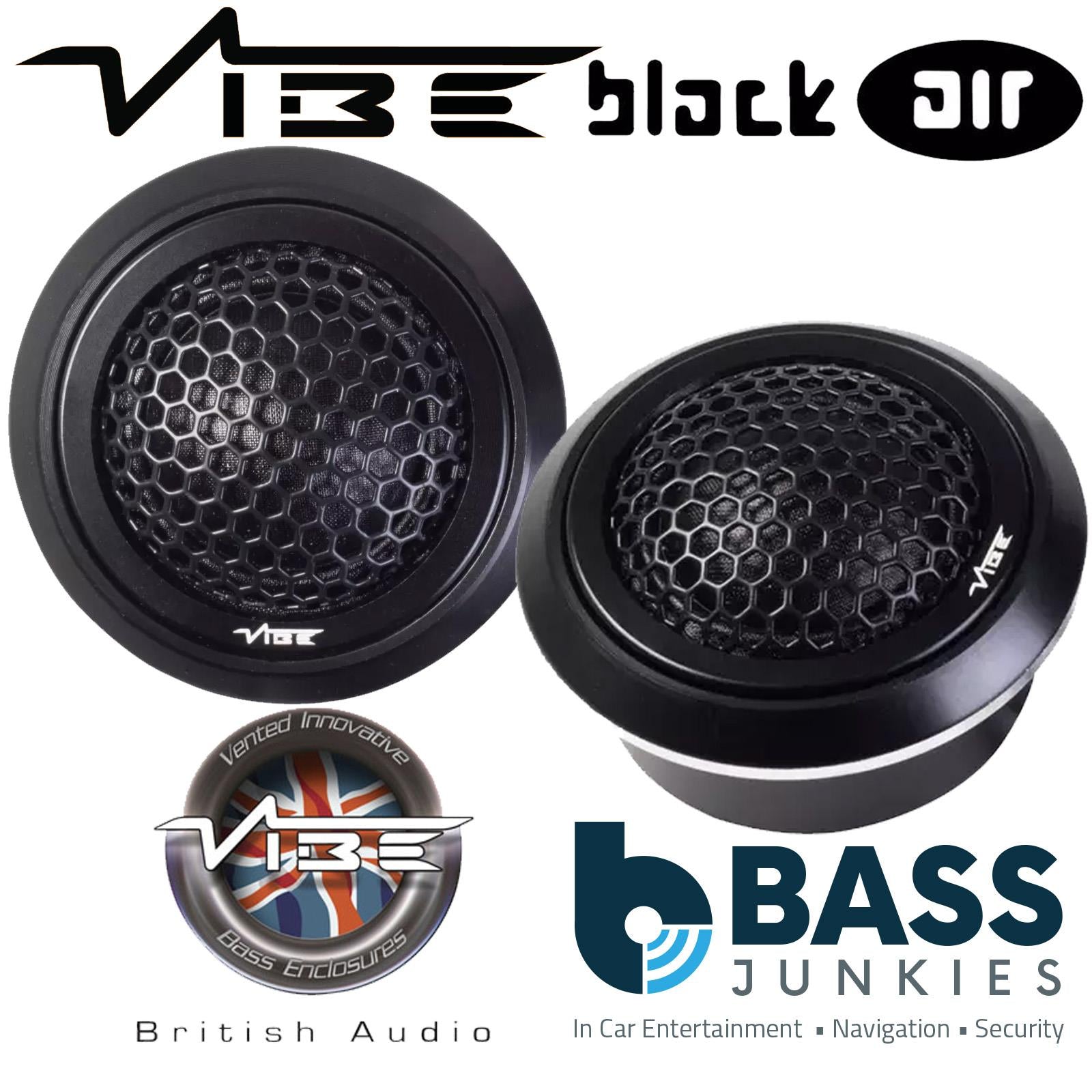 VIBE BA1TW-V4 360 Watts a Pair Blackair 2.1" (54mm) Premium Series Car Tweeters