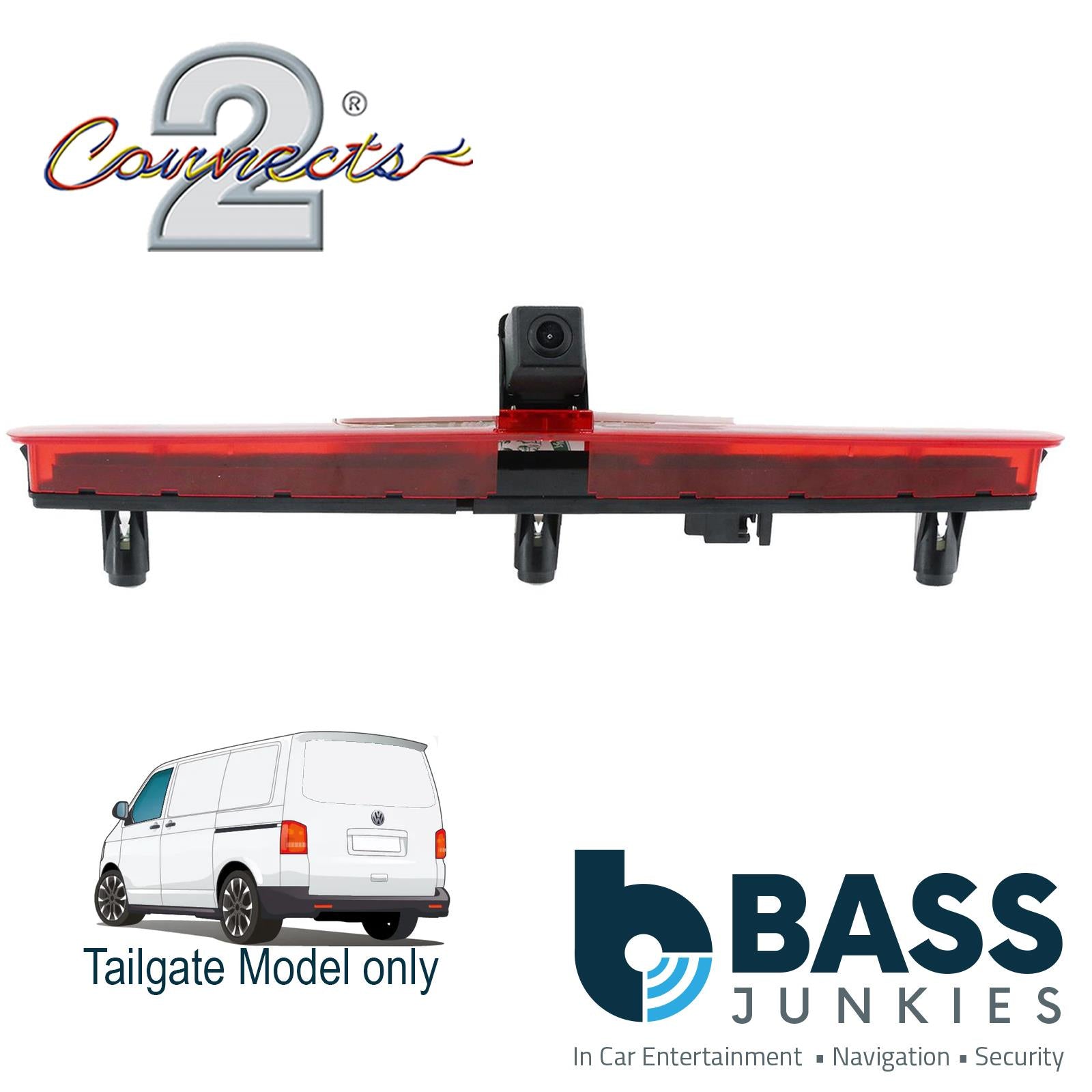Connects2 CAM-VW11 Tail Brake Light Reverse Camera for  Volkswagen Replacement Brake Light Reversing Camera for use on 2003 to 2015 Transporter | 1/3� CMOS Image Sensor | IP68