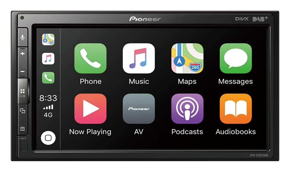 Pioneer SPH-EVO62DAB-UNI - 6.8" Bluetooth DAB USB Apple Carplay Android Auto Spotify Floating Effect Single Din Car Stereo Screen