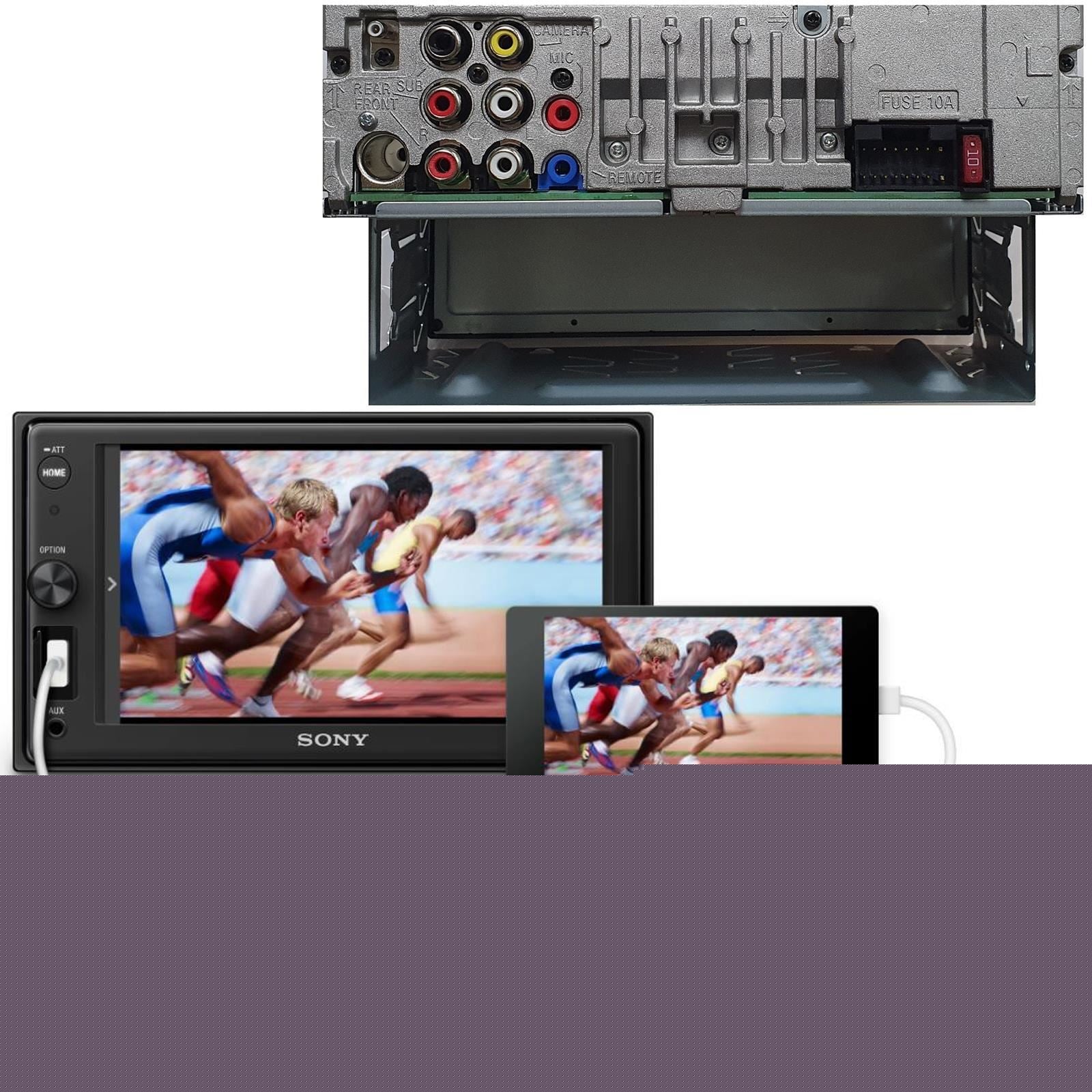 SONY XAV-1550D DAB+ Smart Bluetooth Car Radio + Stereo fitting kit + Steering Wheel Controls Loom Range Rover Sport 2005-2009