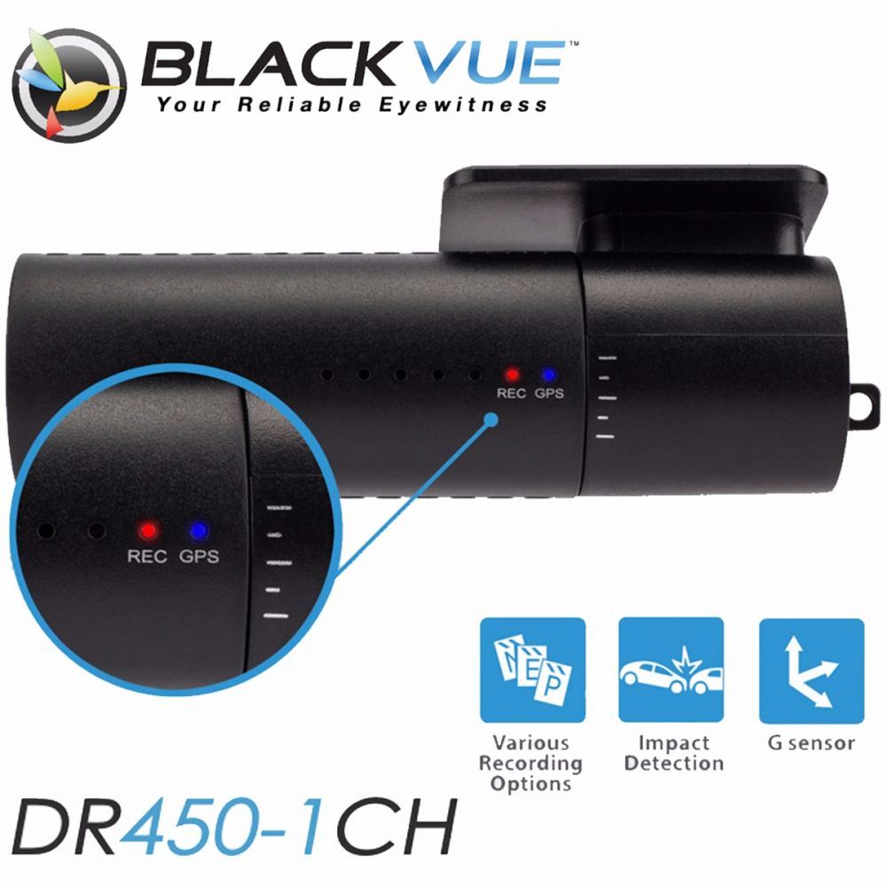 BLACKVUE DR450 1CH - 32GB - HD @ 30 fps 2.4 Mega Pixel CMOS Sensor 120 Front Car Dash Cam