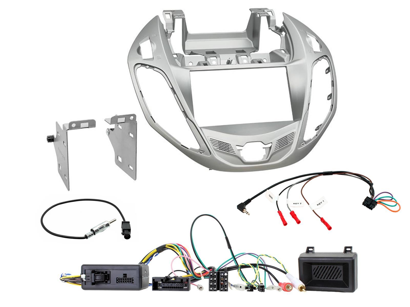 Grundig 6.8" Apple Android Double Din Stereo Fitting Kit + Steering Wheel Stalk Controls to fit Ford B-Max 2012-17