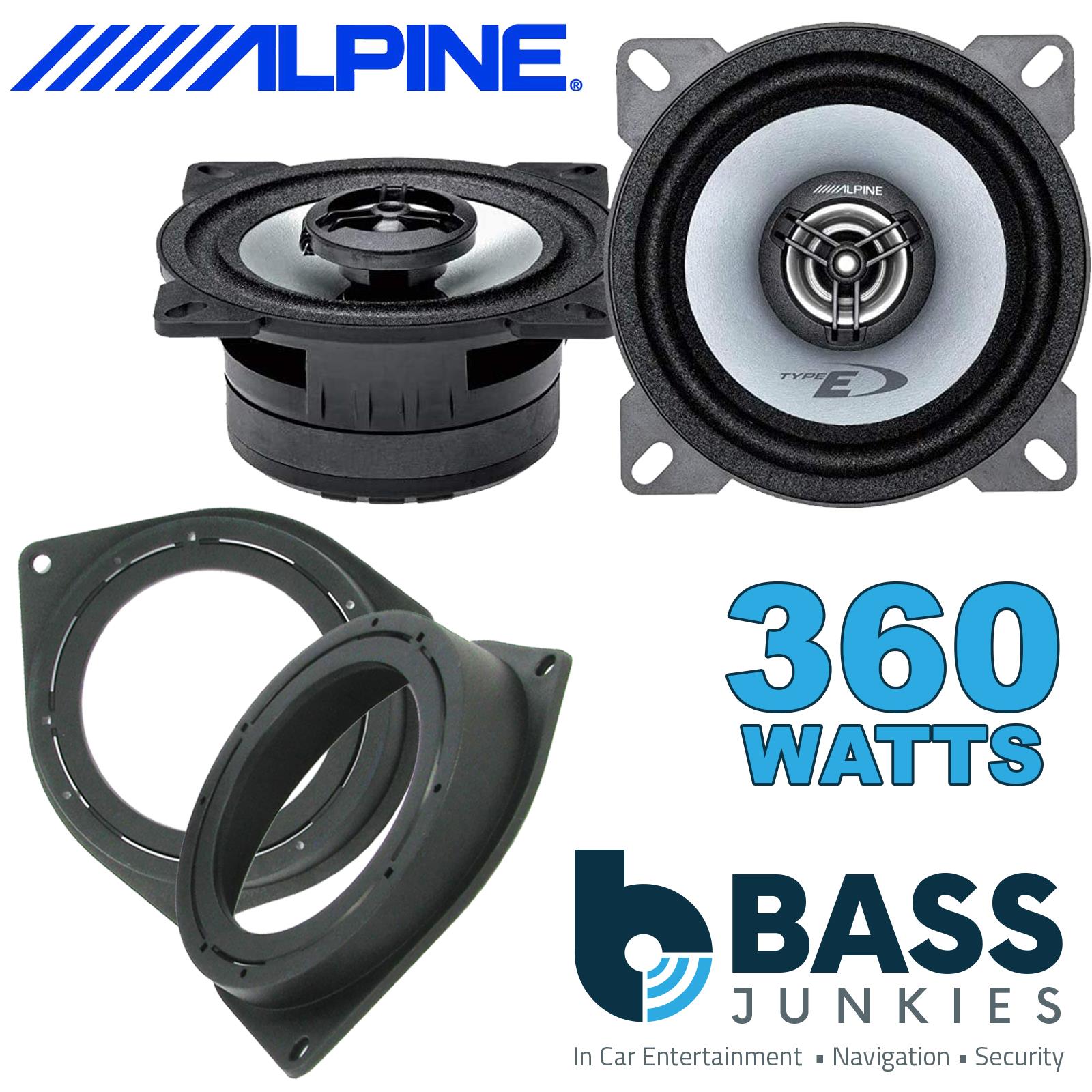 Alpine SXE-1025S 2-Way 360W Coaixal Speakers Supplied with Brackets for Fiat Fiorino 2008-2021 [Rear Installation 100mm - 120mm]