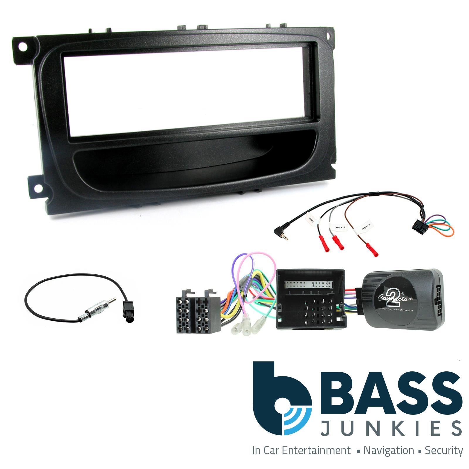 Connects2 CTKFD61 Ford Focus Mondeo Single Din Car Stereo Fascia & Steering Wheel Kit