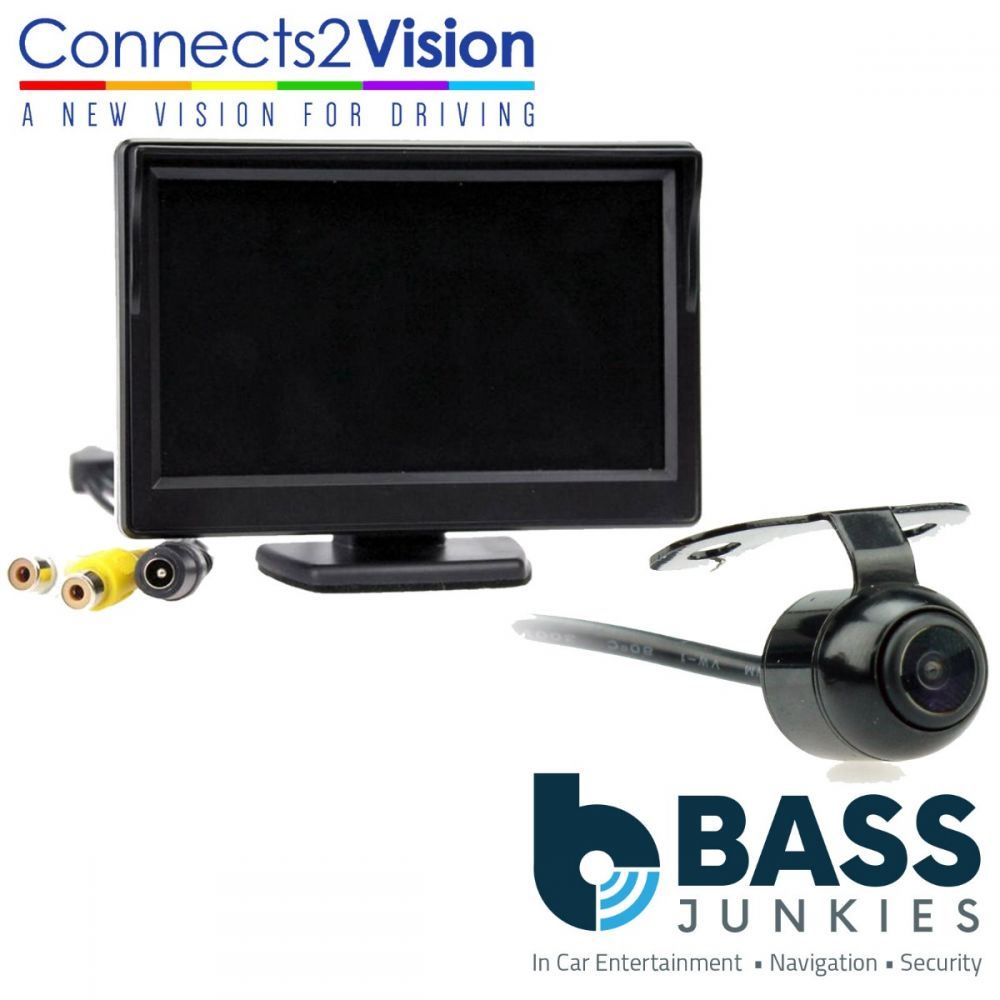 Connects2 CAM-18 Universal Car Van Rear Colour Reverse Camera & 5" Dash Mount Screen Kit