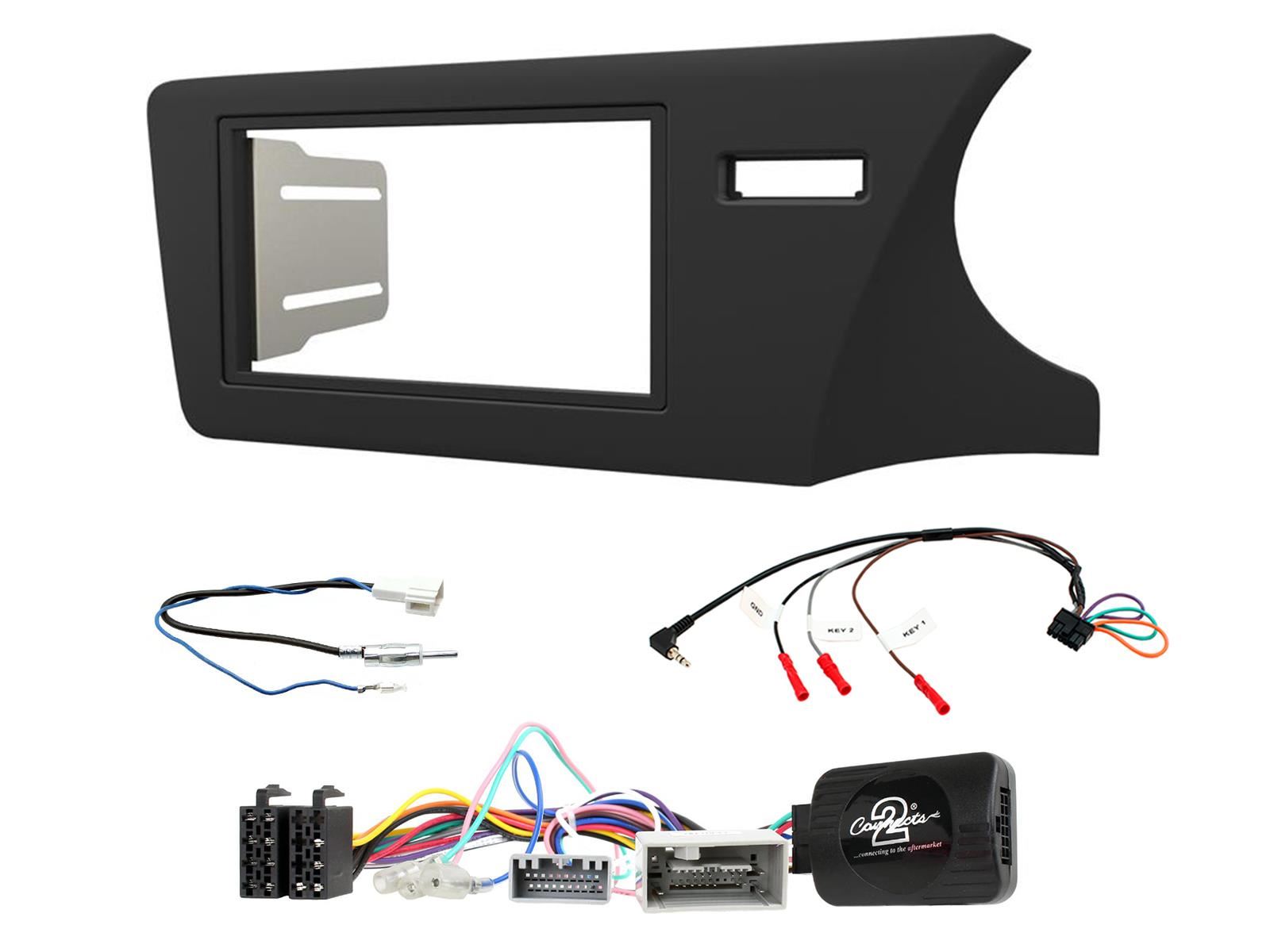SONY 6.2" Screen Blutooth Double Din Stereo Fitting Kit + Steering Wheel Stalk Controls to fit Honda City 2014-