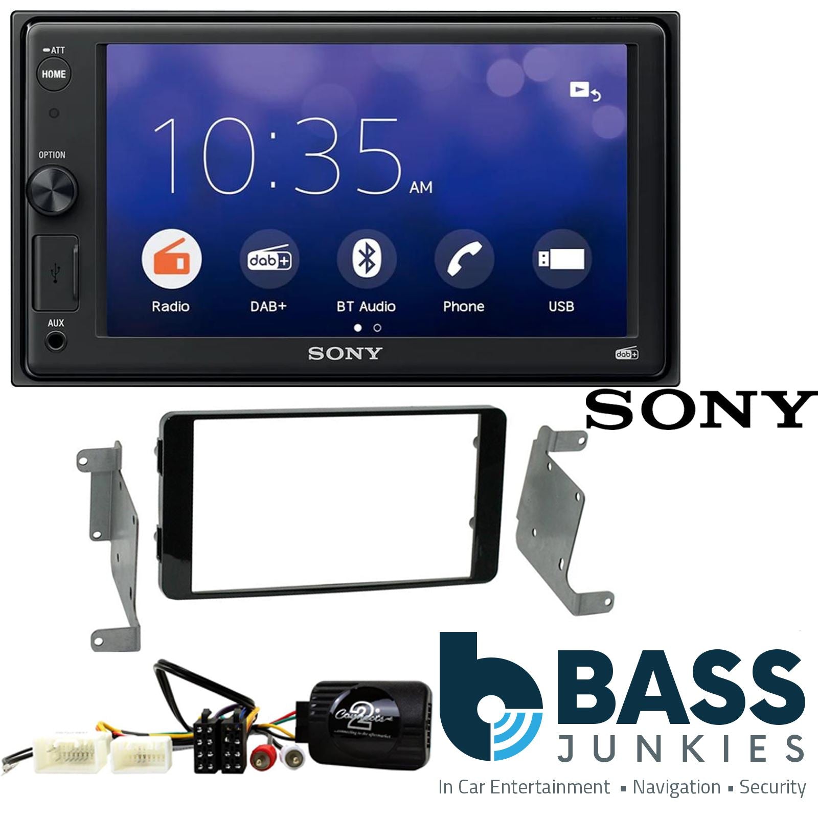 SONY XAV-1550D DAB+ Smart Bluetooth Car Radio + Stereo fitting kit + Steering Wheel Controls Loom for Mitsubishi L200 2015-2021 | Mitsubishi Triton 2015-2021